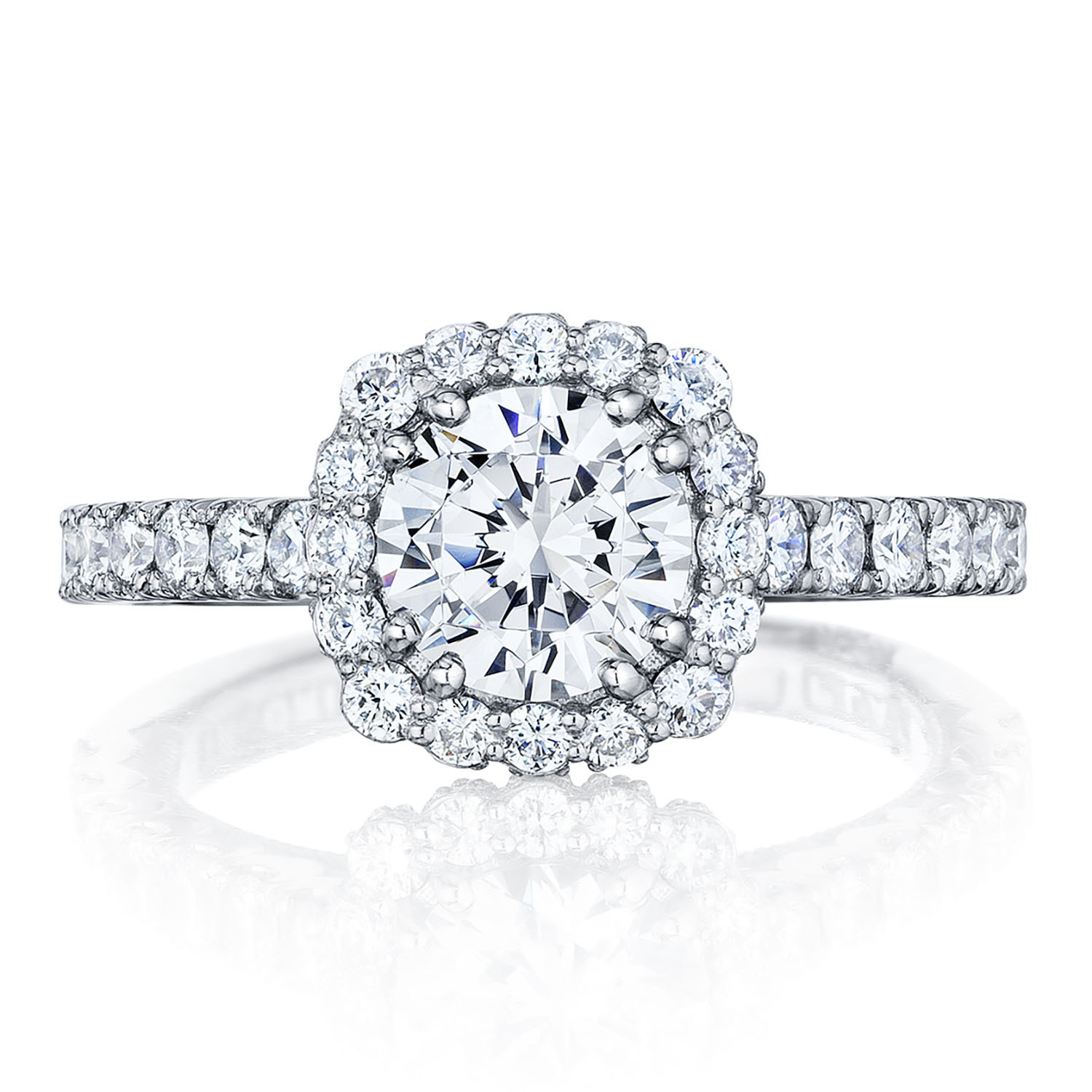 37-2CU Round Bloom Engagement Ring