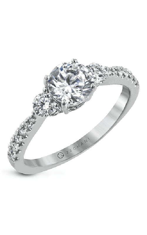 Zeghani 14K Diamond Engagement Ring
