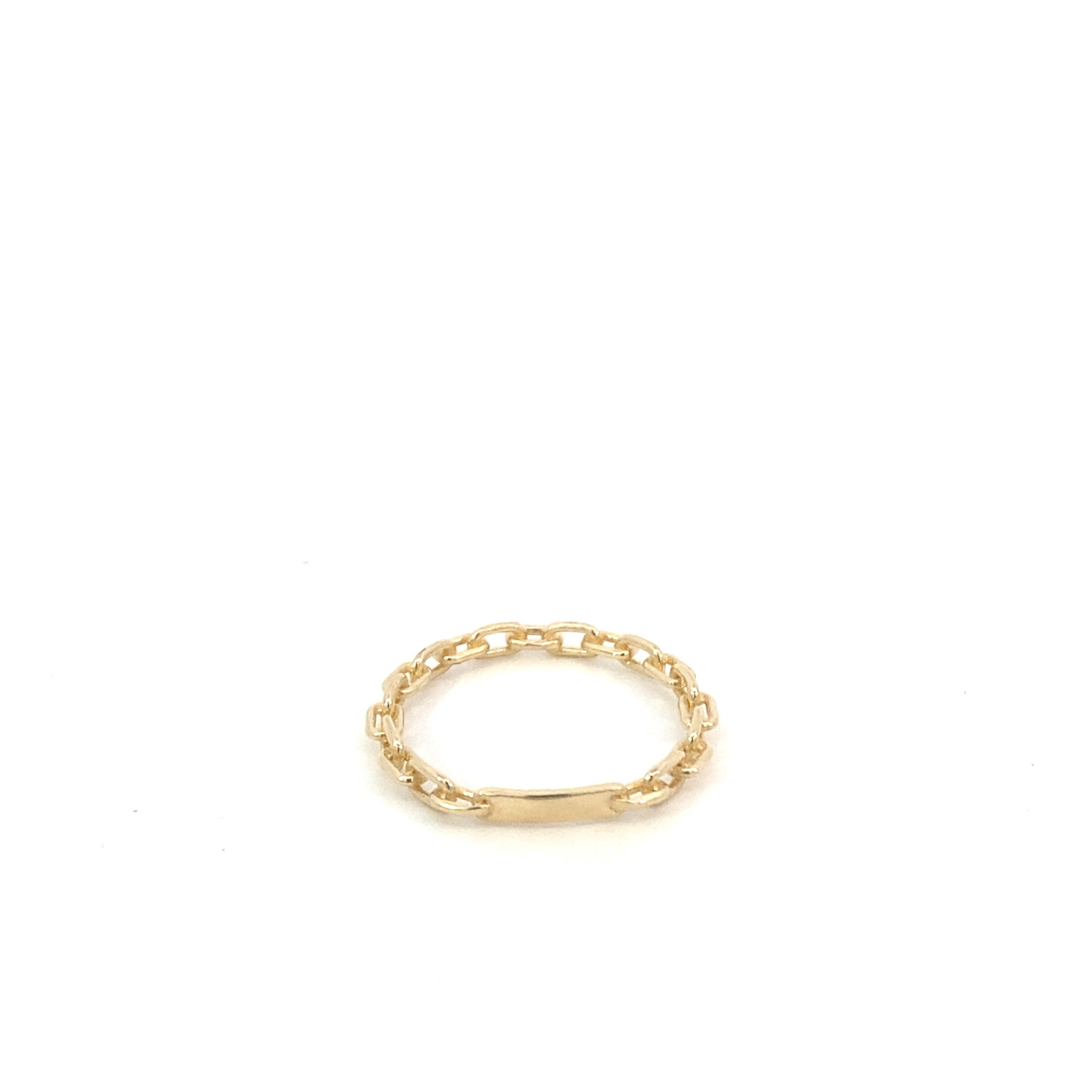 14K Gold Fashion Link Ring