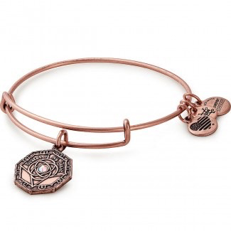 Bridesmaid Charm Bangle Bracelet (Rose-Gold)