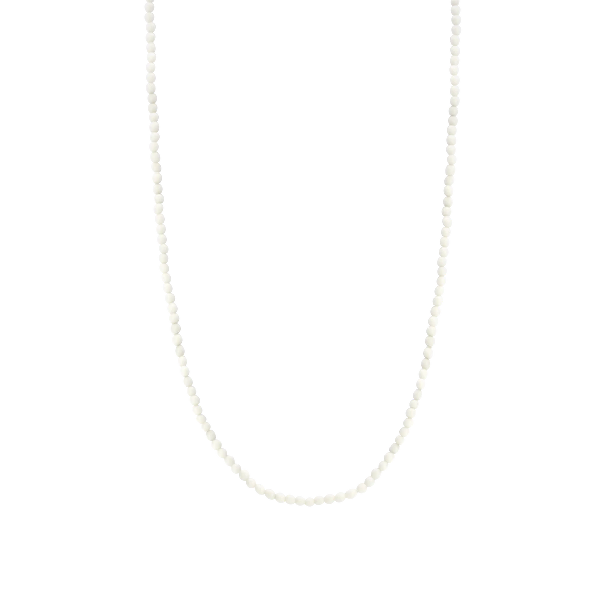 Small White Agate Beads Necklace