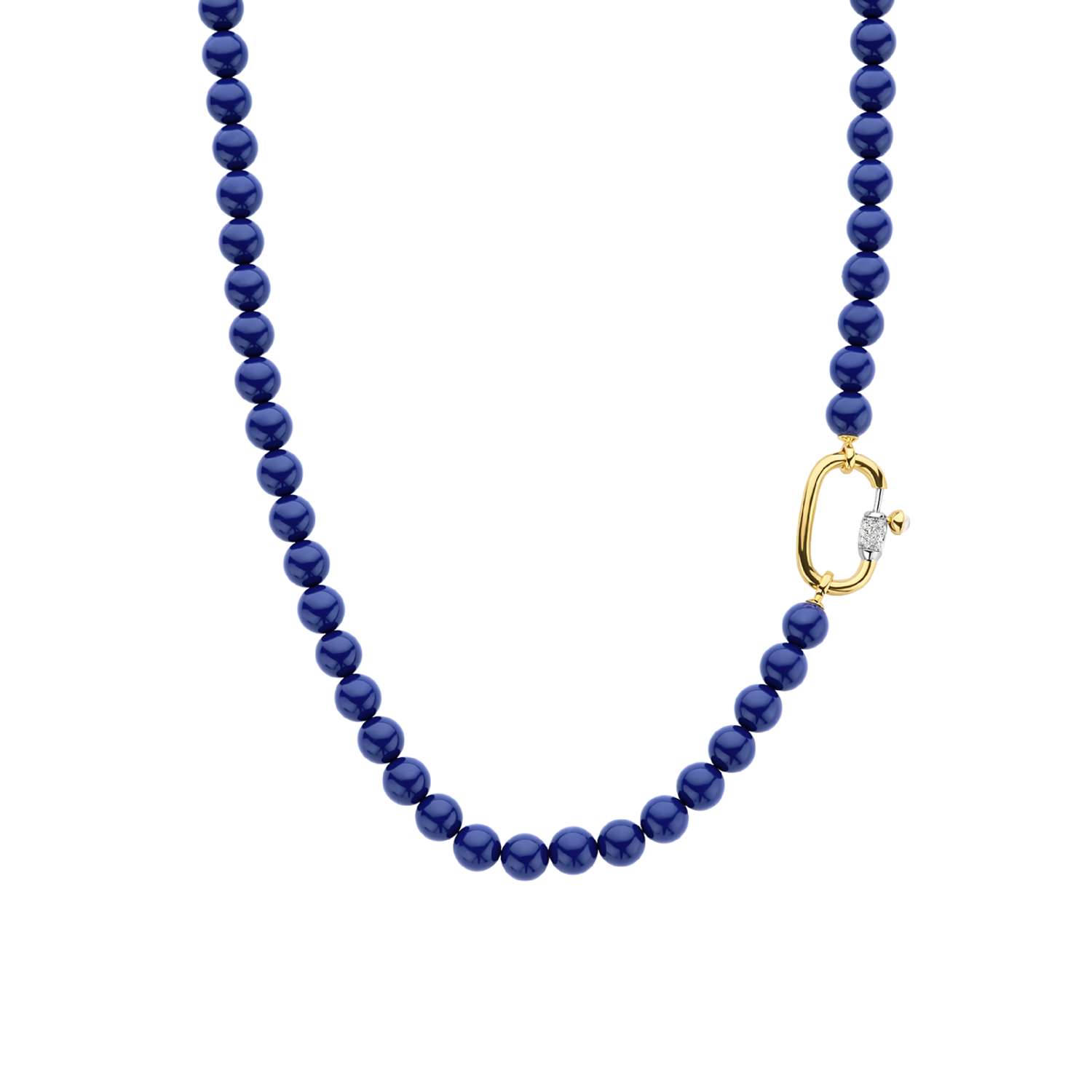 Ti Sento Lapis Azul Beads Necklace