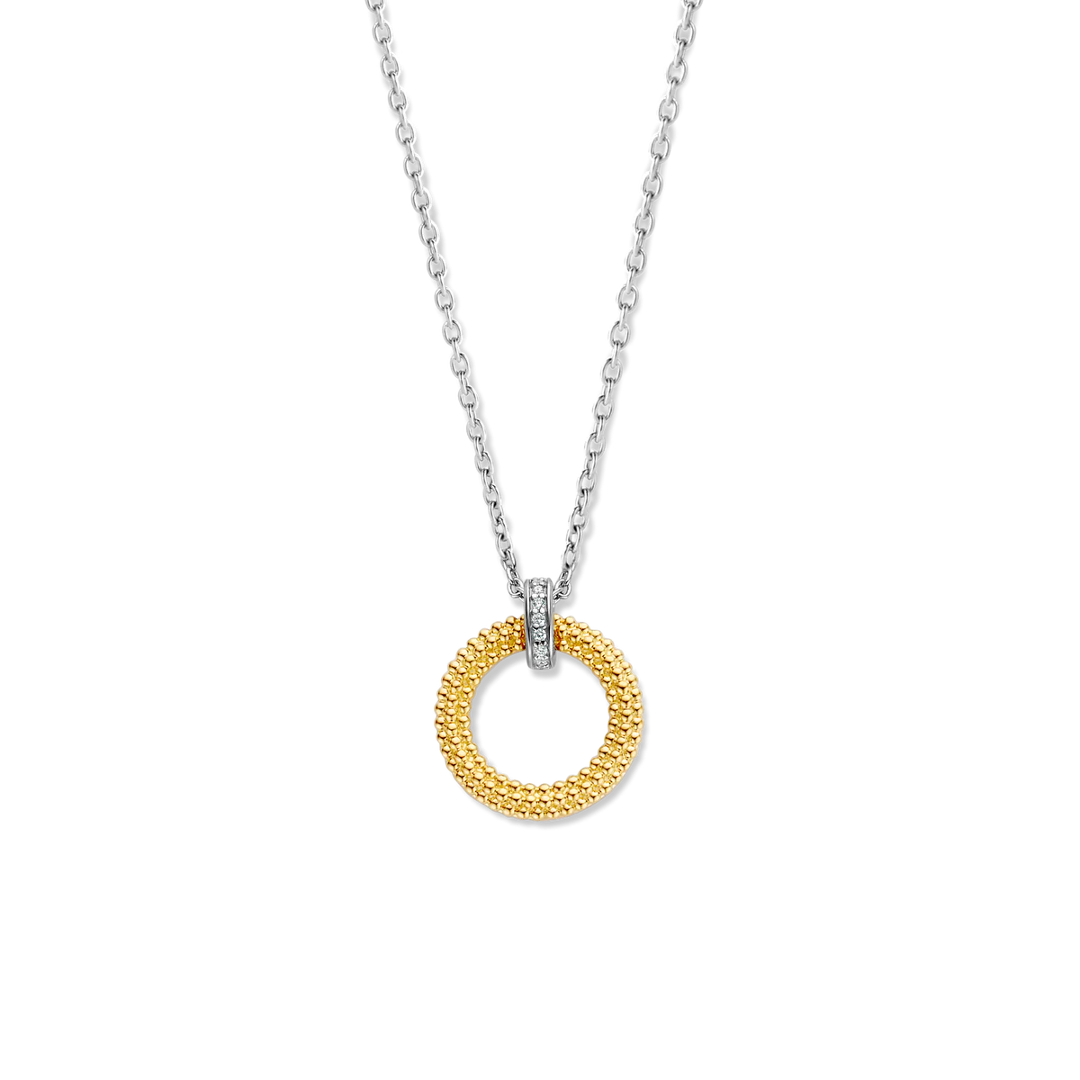 Ti Sento Necklace Gold Plated Circle