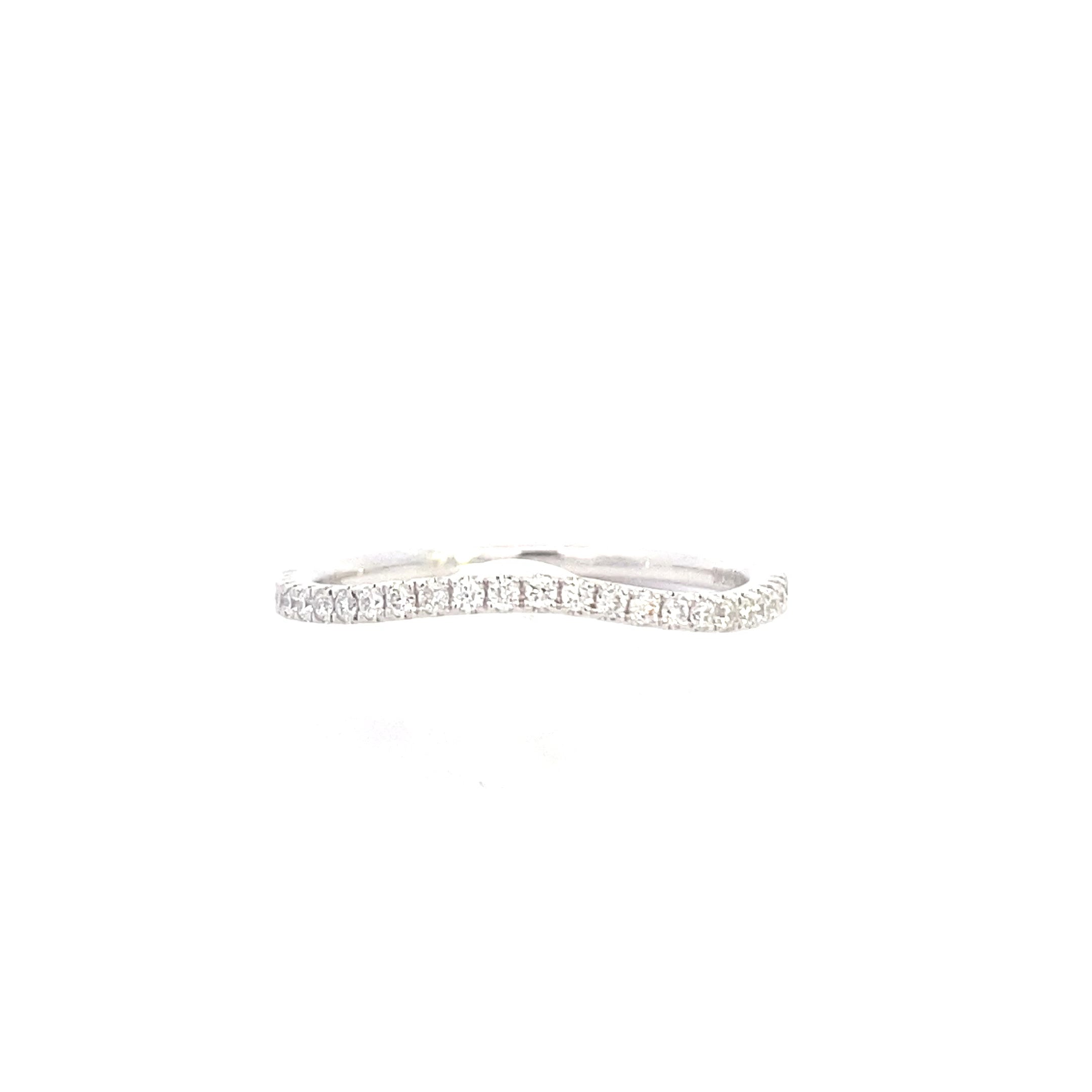 14K Lab Grown Diamond Wavy Engagement Band