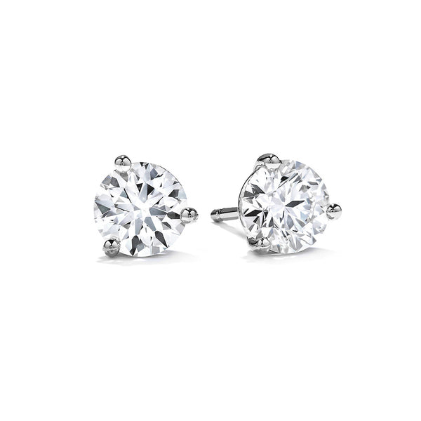 Hearts on Fire 3-Prong Diamond Stud Earrings