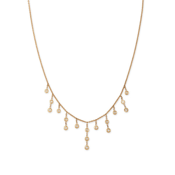 Jacquie Aiche 14K Yellow Gold Diamond Drop Shaker Shower Choker Necklace - 2208001