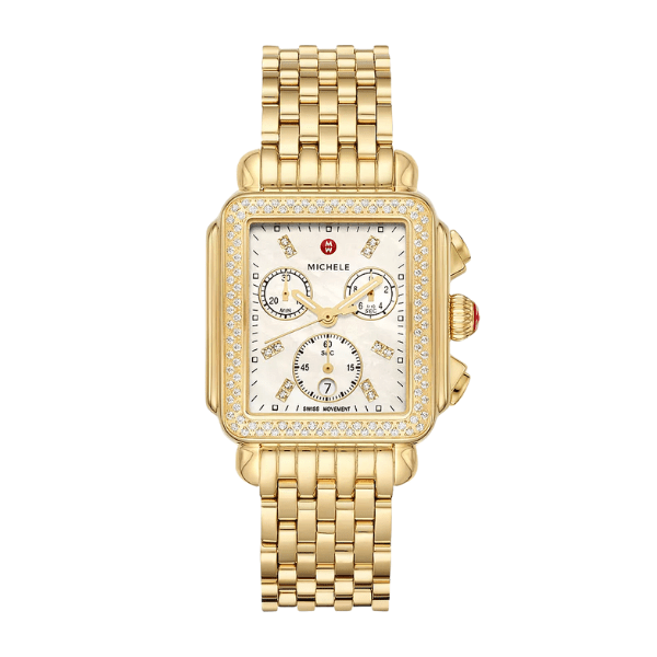 Michele Deco 18K Gold-Plated Diamond Watch - MWW06A000777