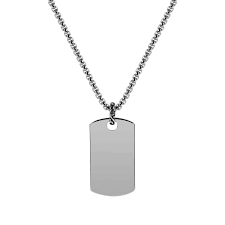 Shiny Dog Tag Pendant Necklace