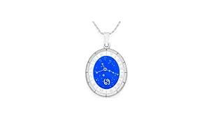 Cancer Celestial Wheel Pendant Necklace (Silver)