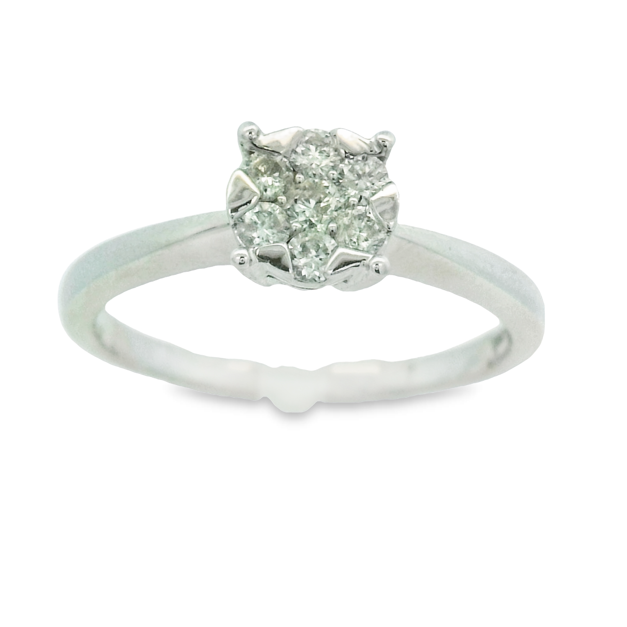 14K White Gold Engagement Diamond Ring 0.25ct