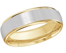 MALO Two Tone Gold Wedding Band