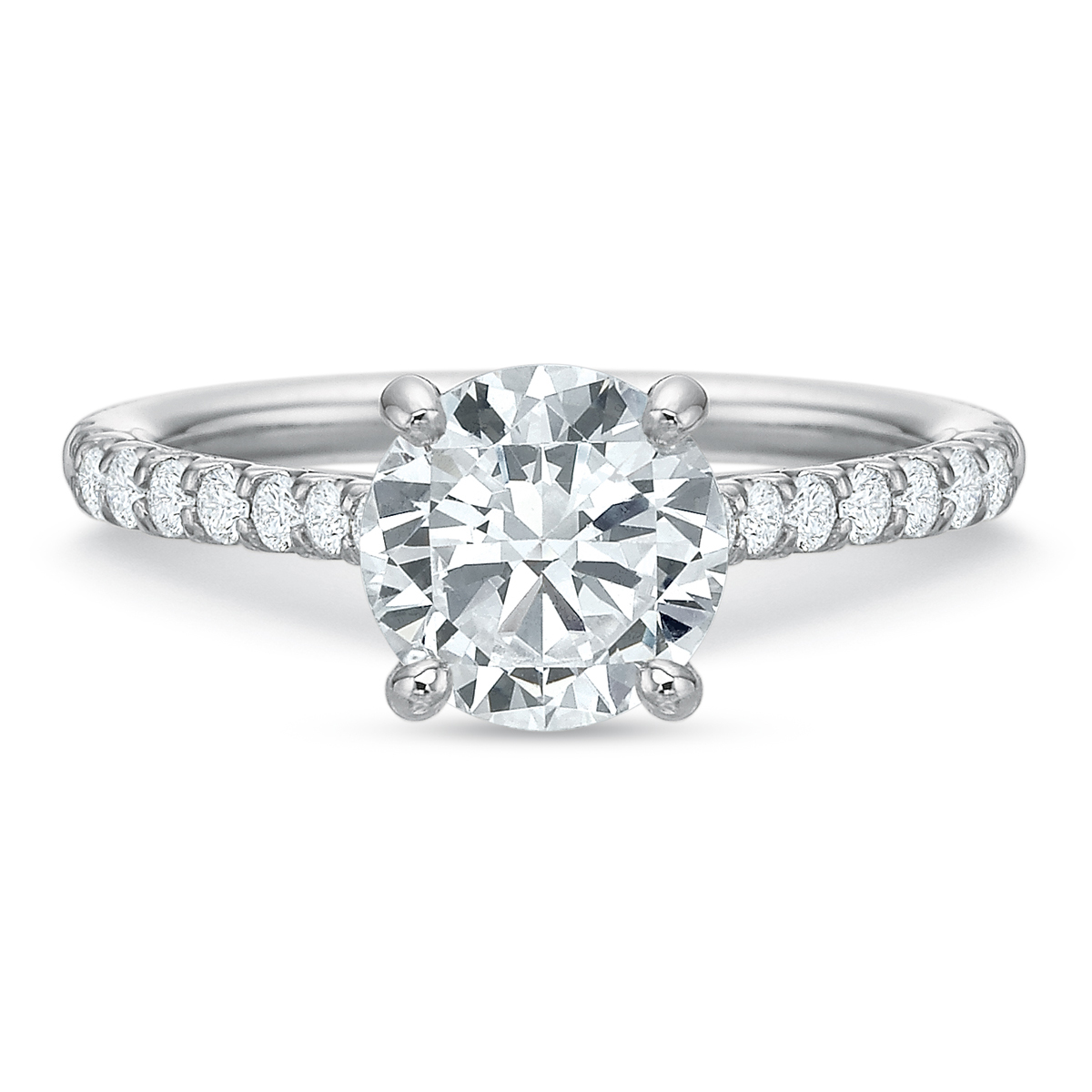 Shared Prong Semi-Mount Engagement Ring