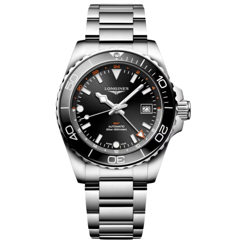 Longines Hydroconquest Black Dial GMT 41mm - L3.790.4.56.6