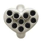 Black Heart of Love Charm (Silver/Black)