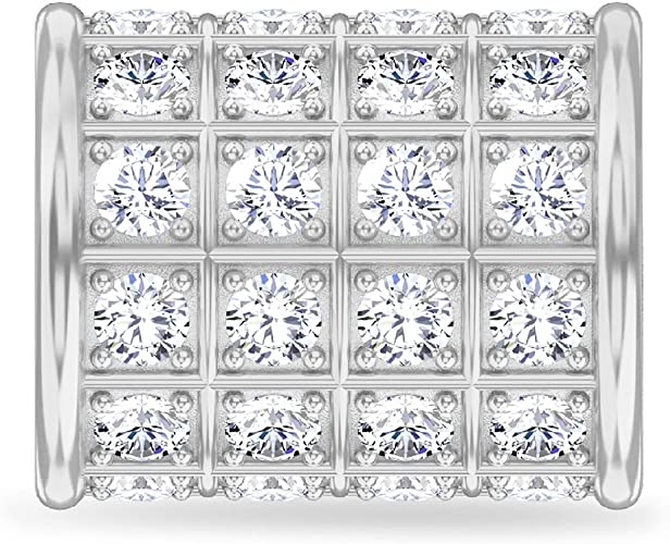 White Infinity Glow Charm (Silver)