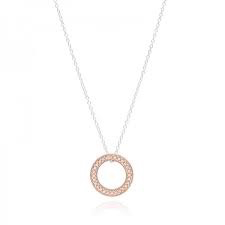 Circle of Life Open O Charity Pendant Necklace (Rose-Gold/Silver)