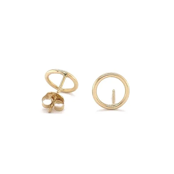 Open Circle Earrings in 14 Karat
