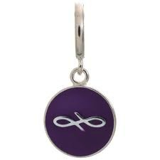 Violet Endless Coin Charm (Silver/Violet)
