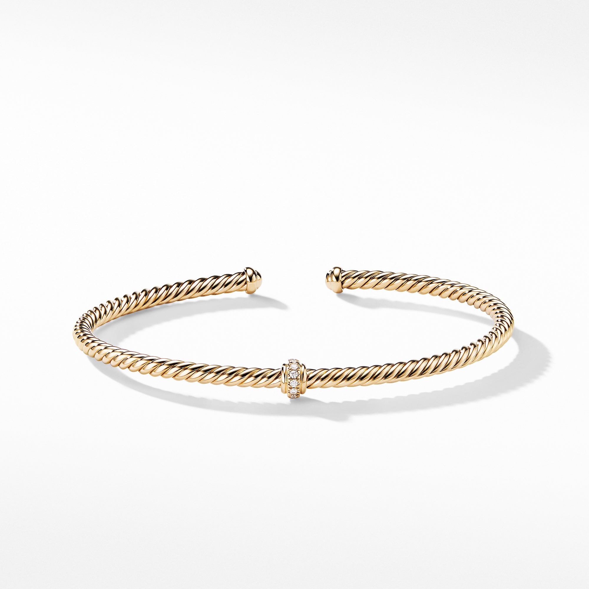David Yurman Renaissance Center Station Bracelet with Diamonds in 18K Gold, 3mm - B13768D88ADI