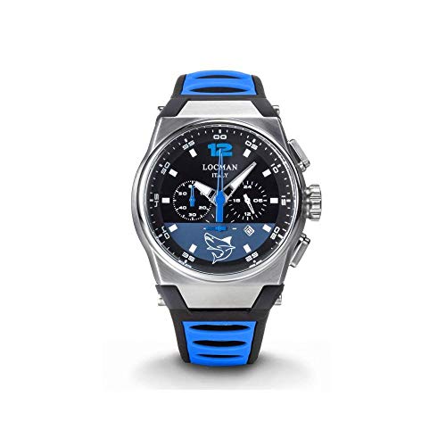 Round Mare Chrono Black and Blue Watch