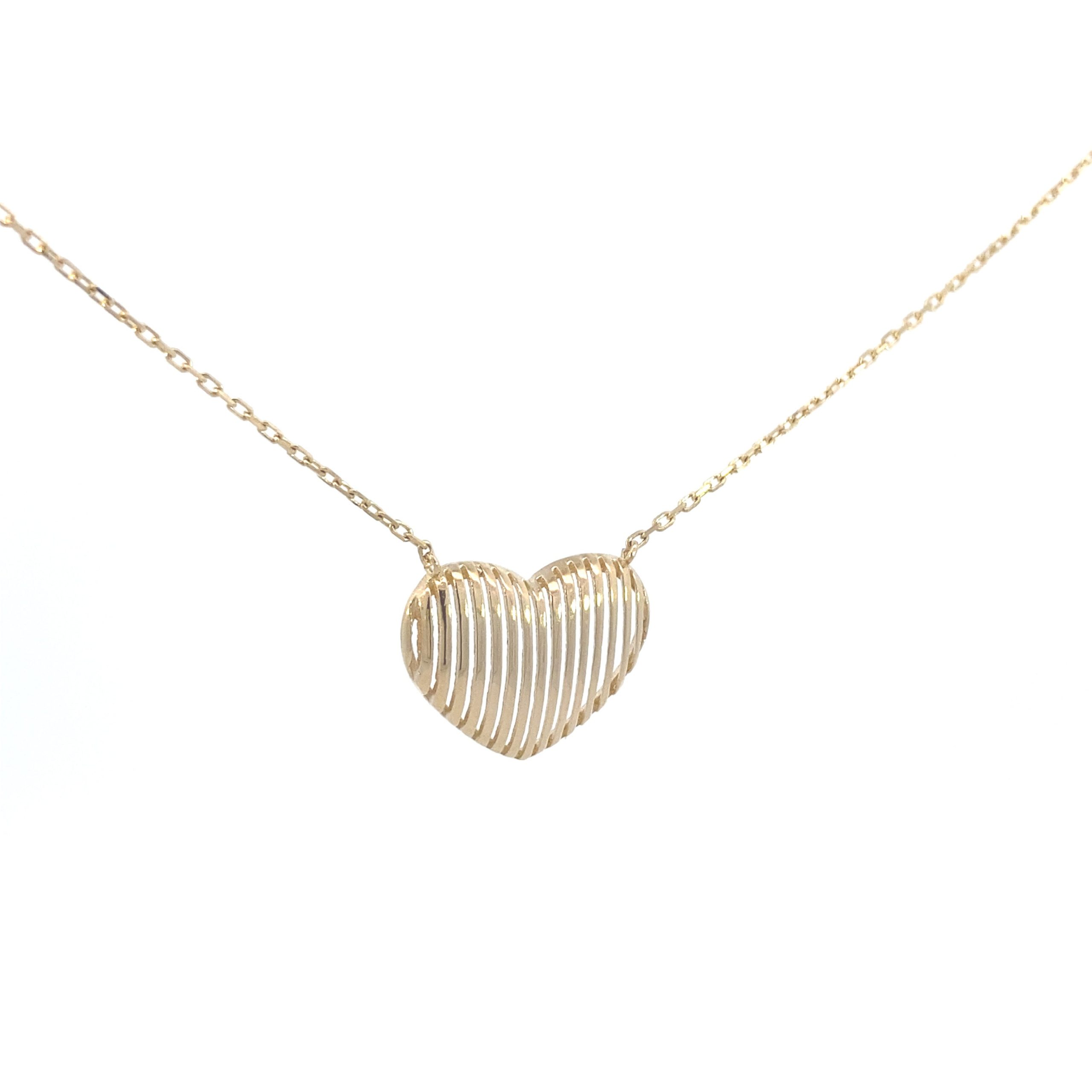 14K Gold Love Heart Necklace