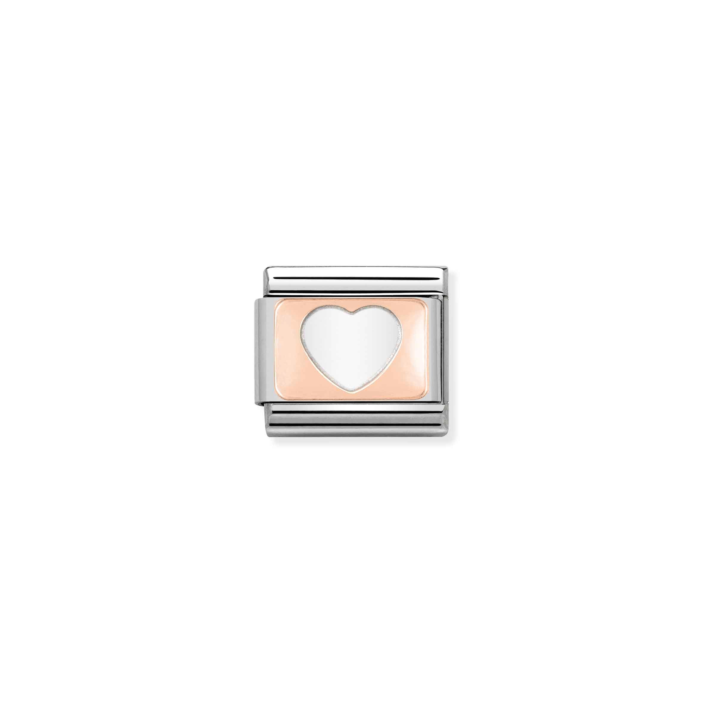 Charm, Composable Link, Rose Gold Heart