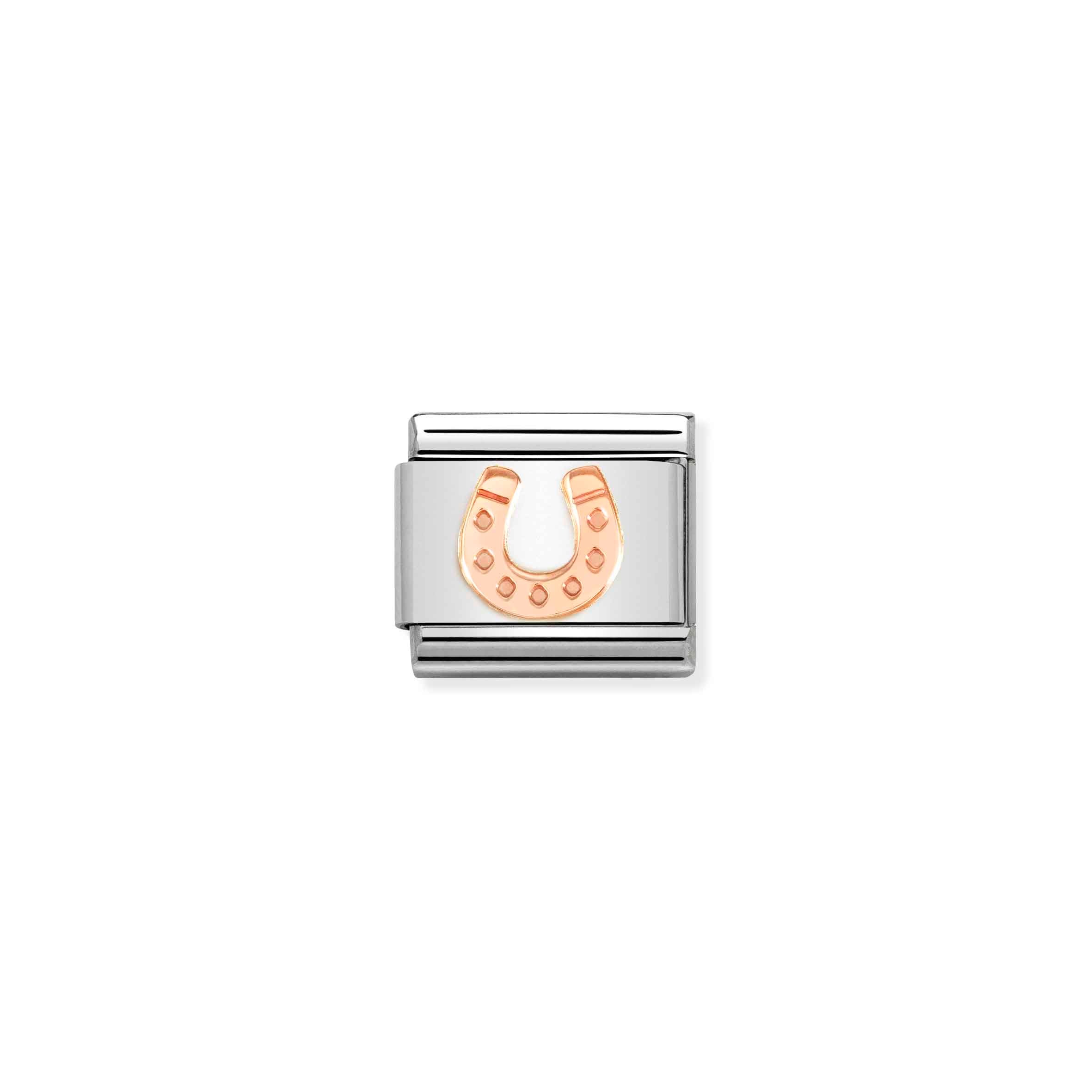 Charm, Composable Link, rose gold Horseshoe