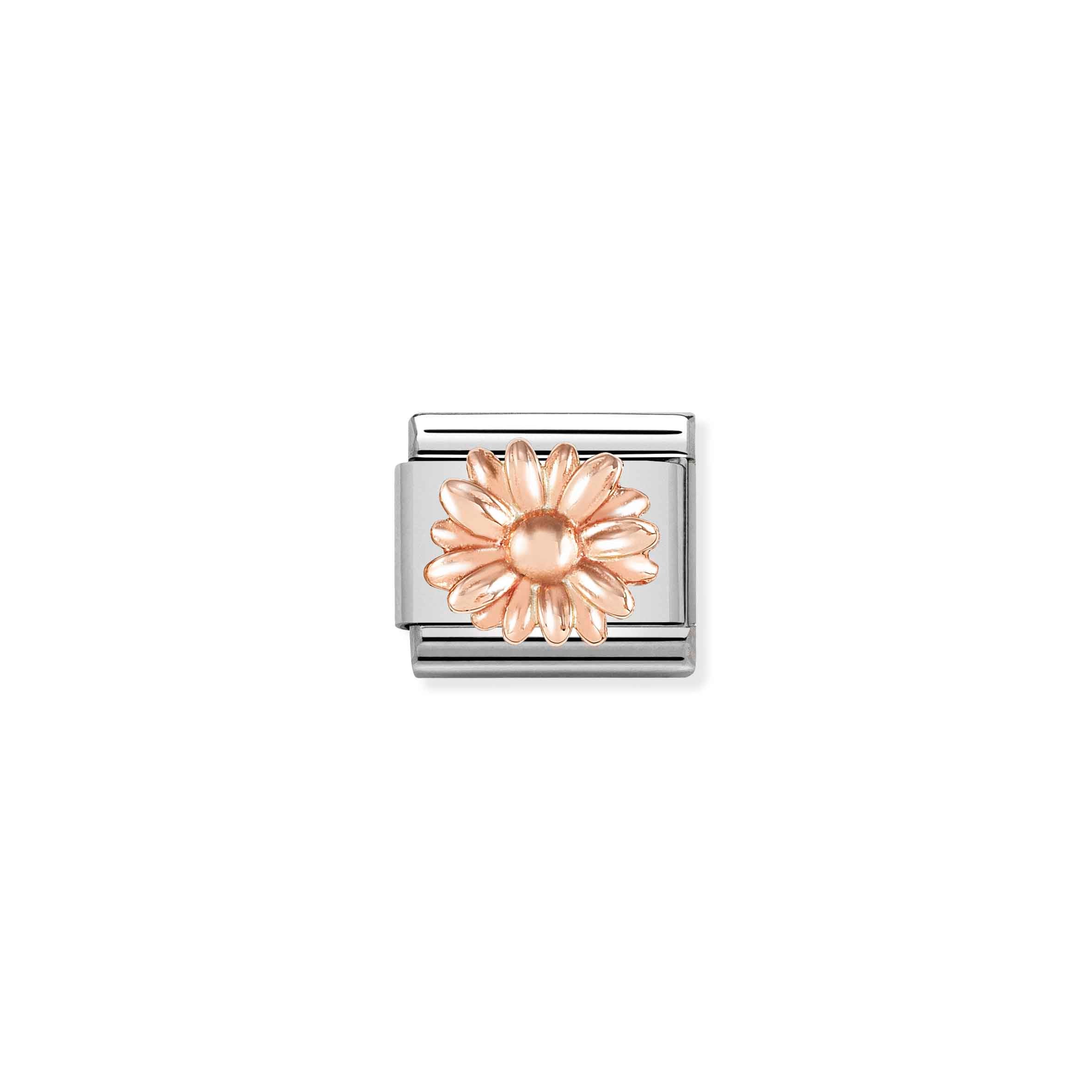 Charm, Composable Link, Daisy symbol in Rose gold