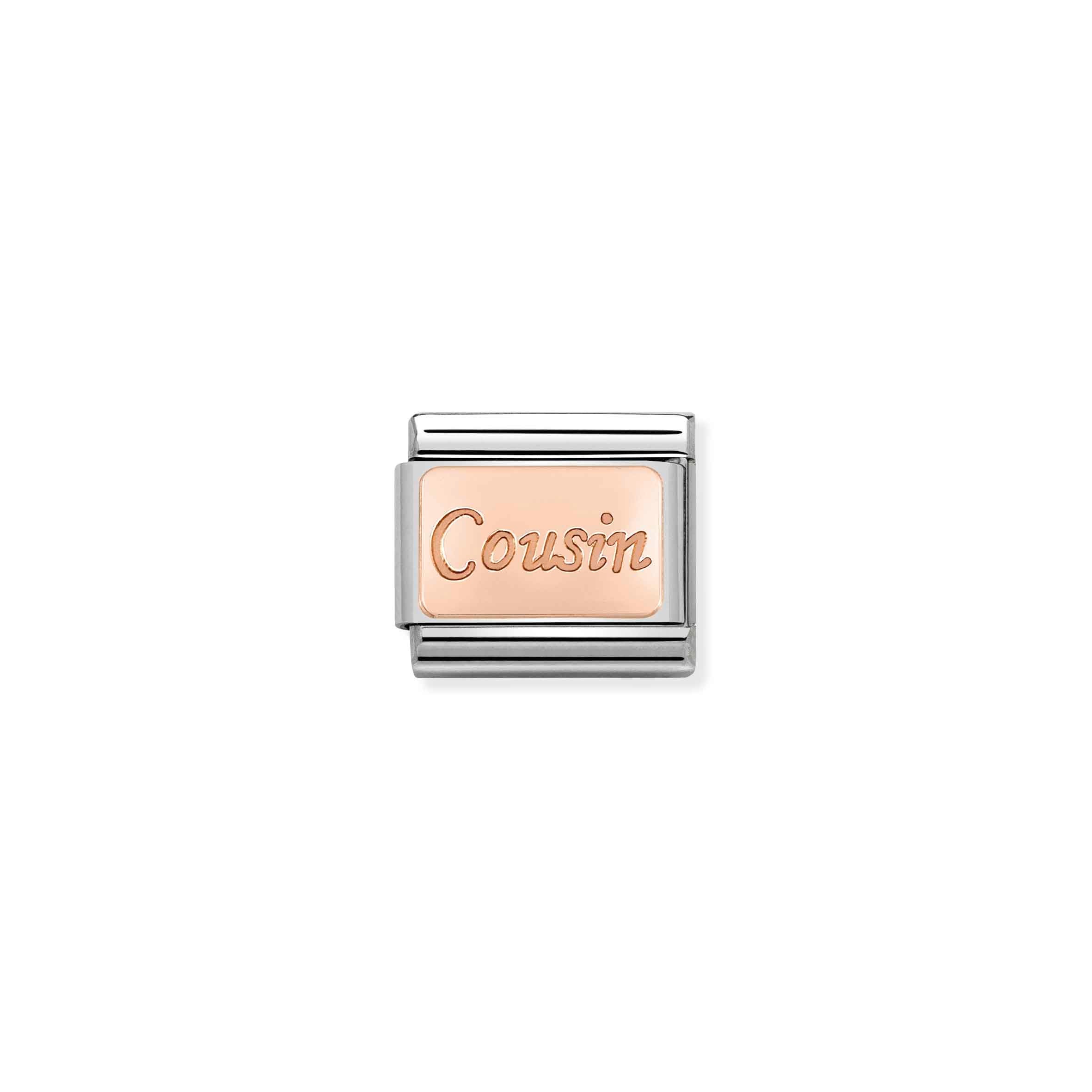 Charm, Composable Link, Cousin bonded rose gold