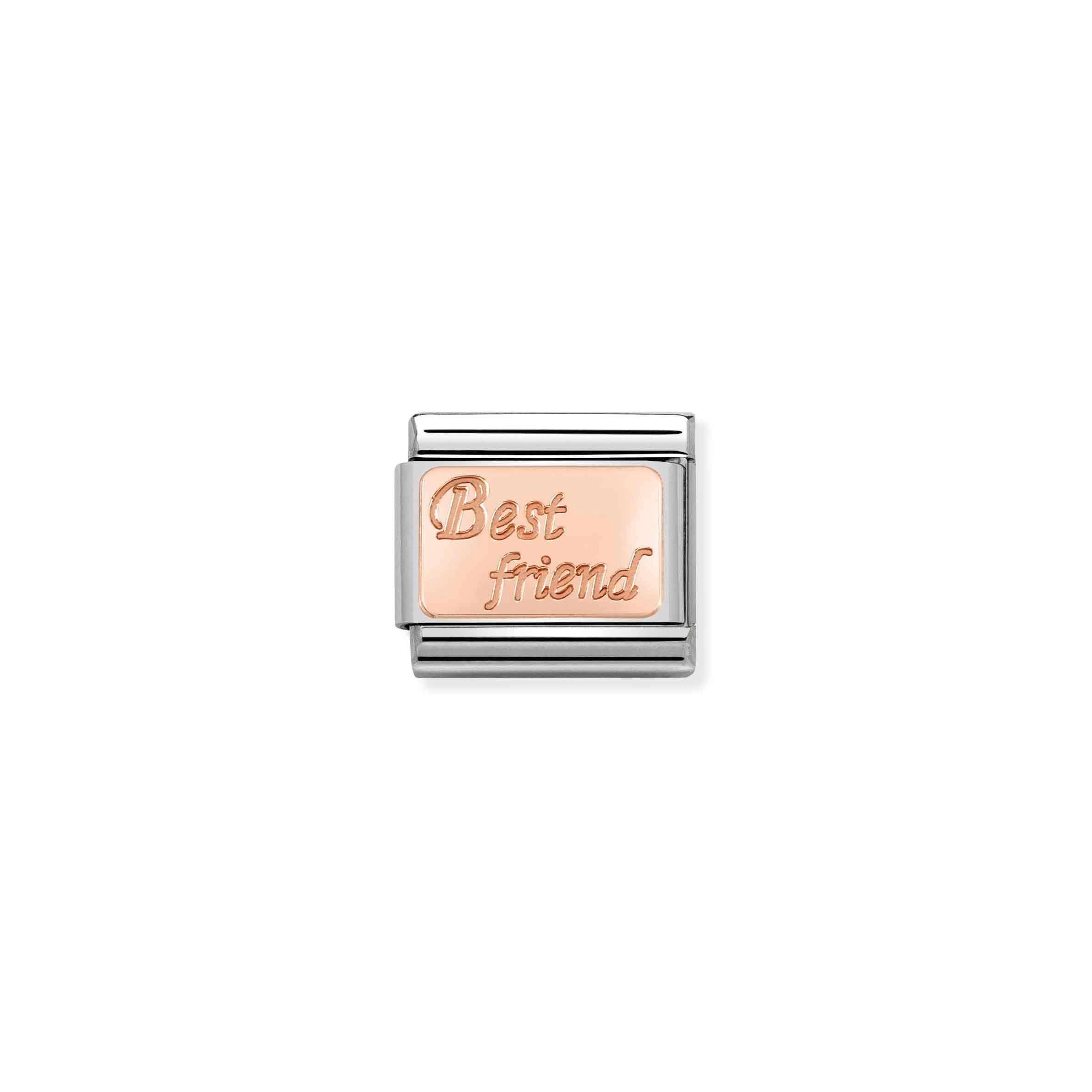 Charm, Composable Link, Best Friend bonded rose gold