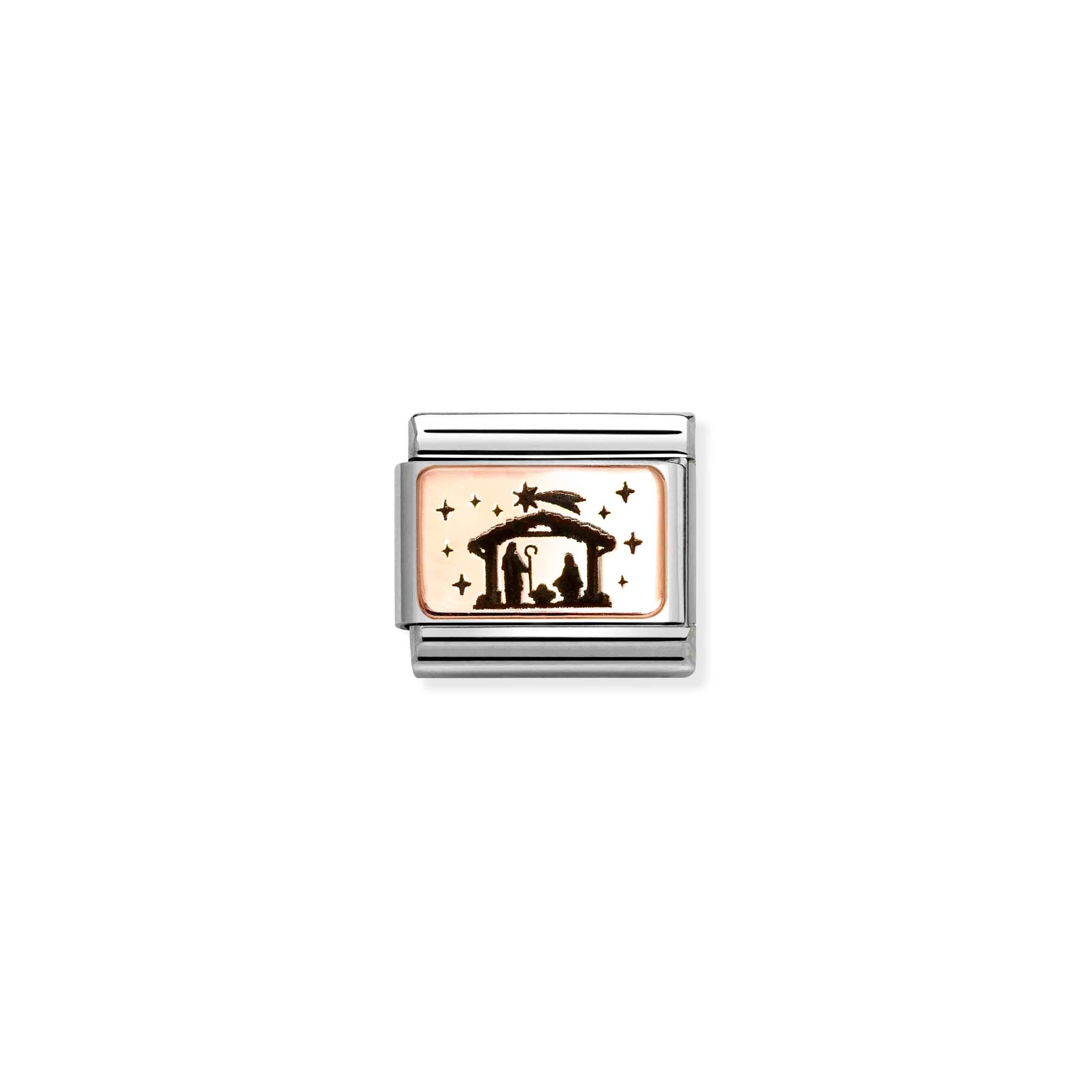 Charm, Composable Link, Rose gold, Nativity