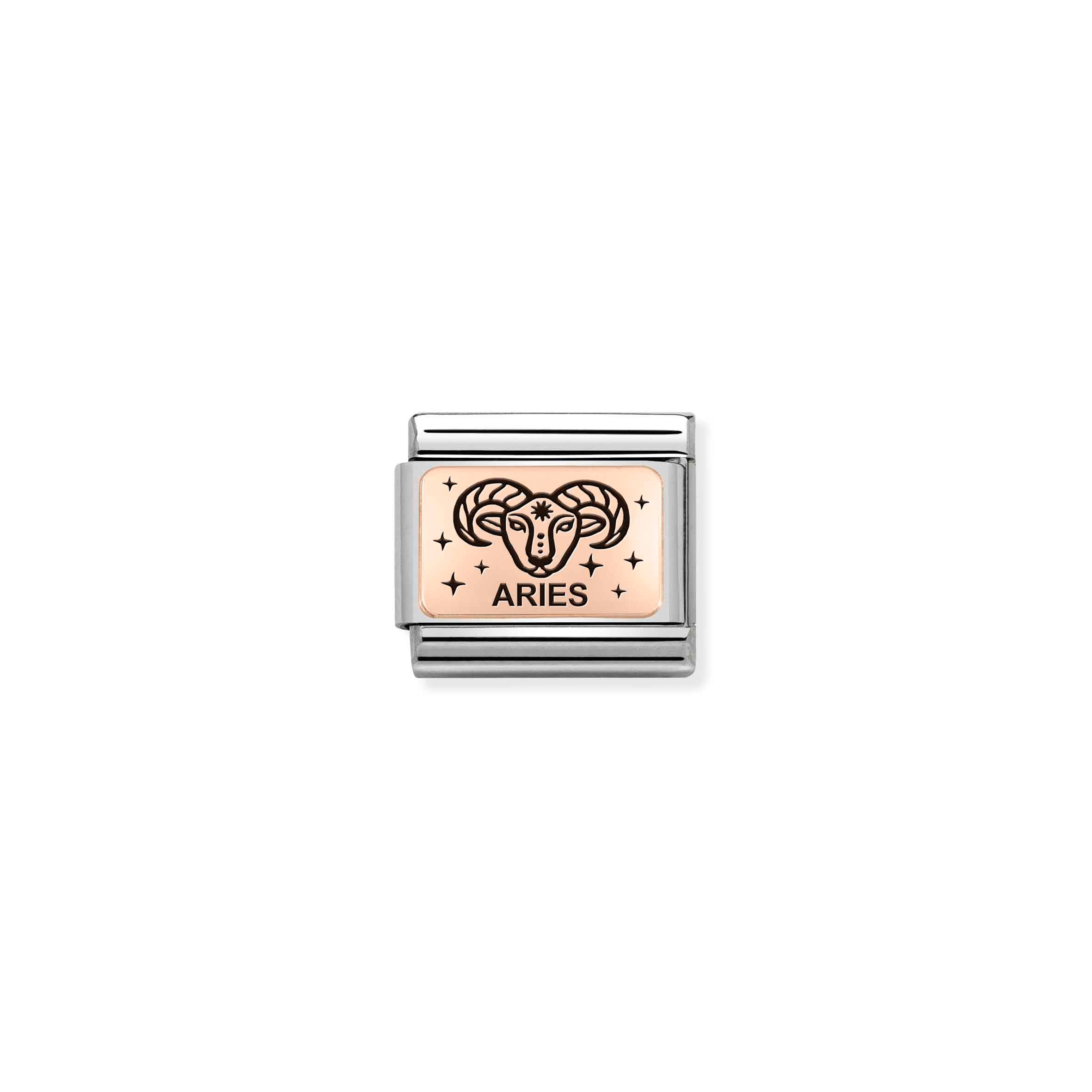 Charm, Composable Link, rosegold Aries