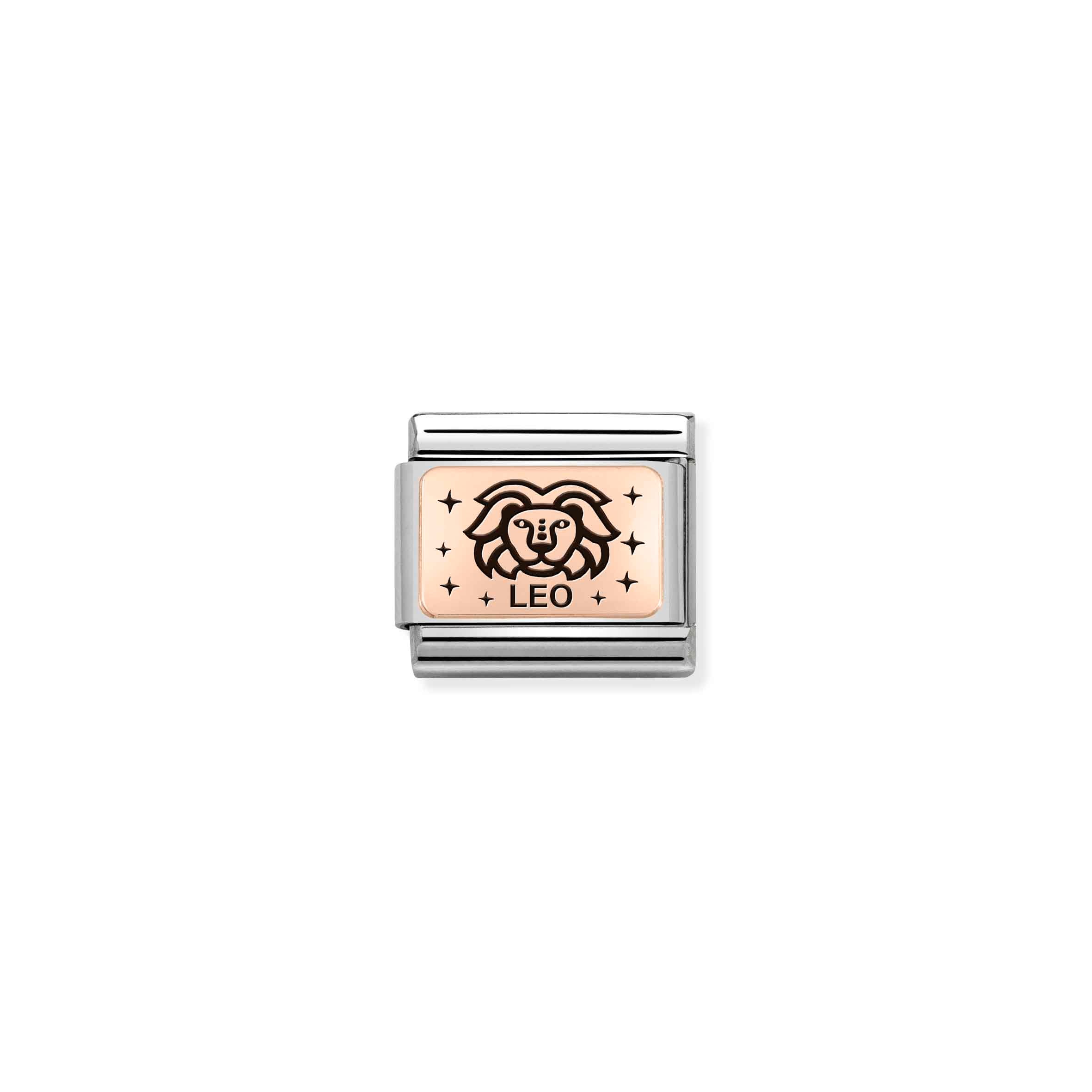 Charm, Composable Link, rosegold Leo