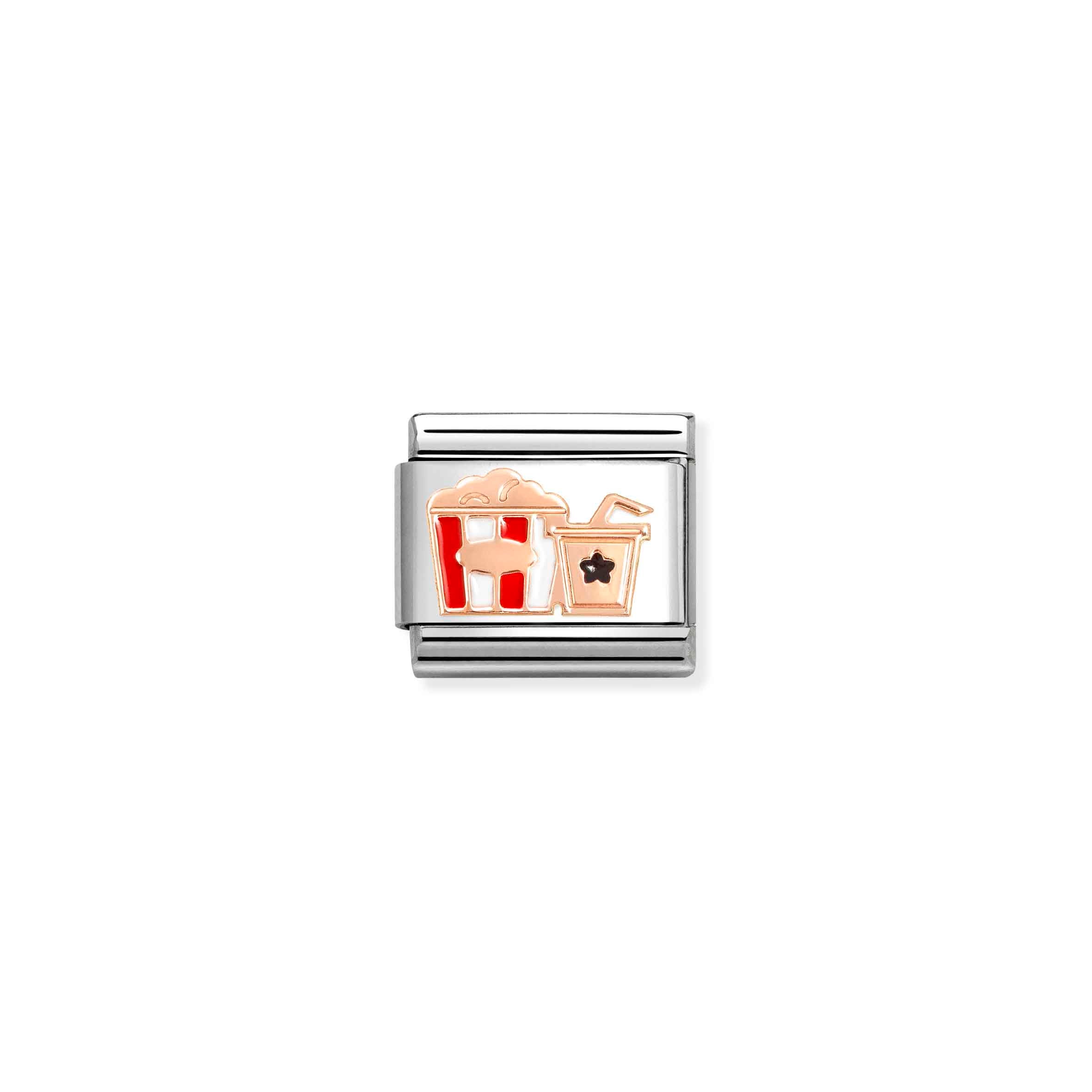 Charm, Composable Link, Pop Corn rose gold