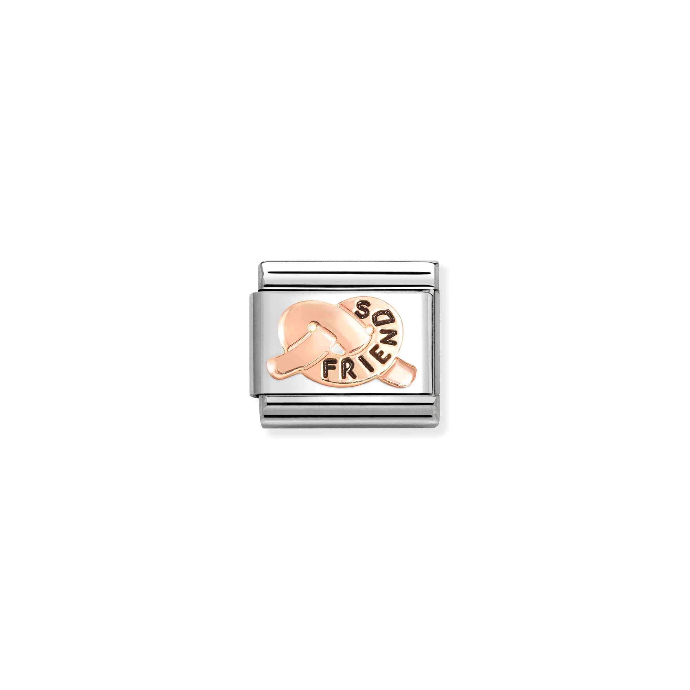Charm, Composable Link, FRIENDS Promises Knot Rosegold