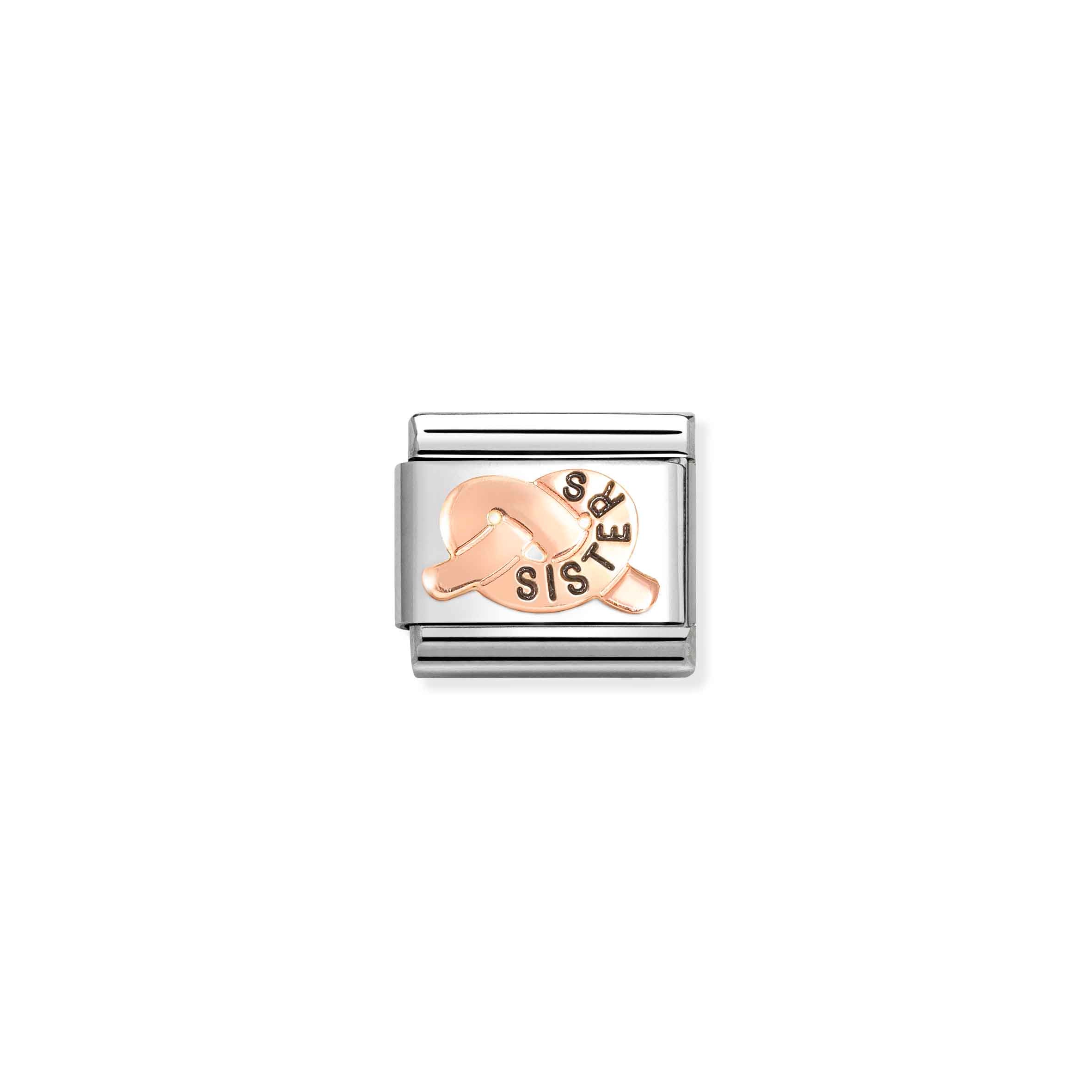 Charm, Composable Link, SISTERS Promises Knot Rosegold