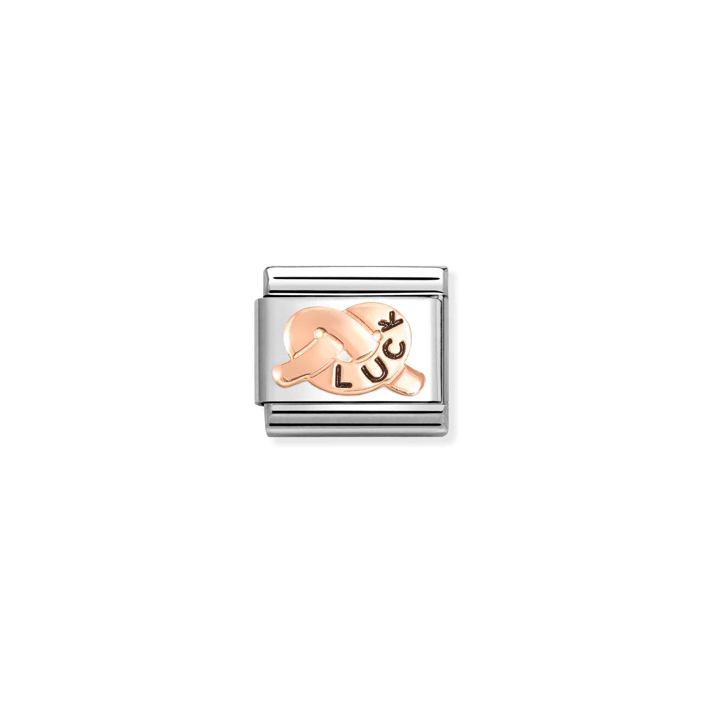 Charm, Composable Link, LUCK Promises Knot Rosegold