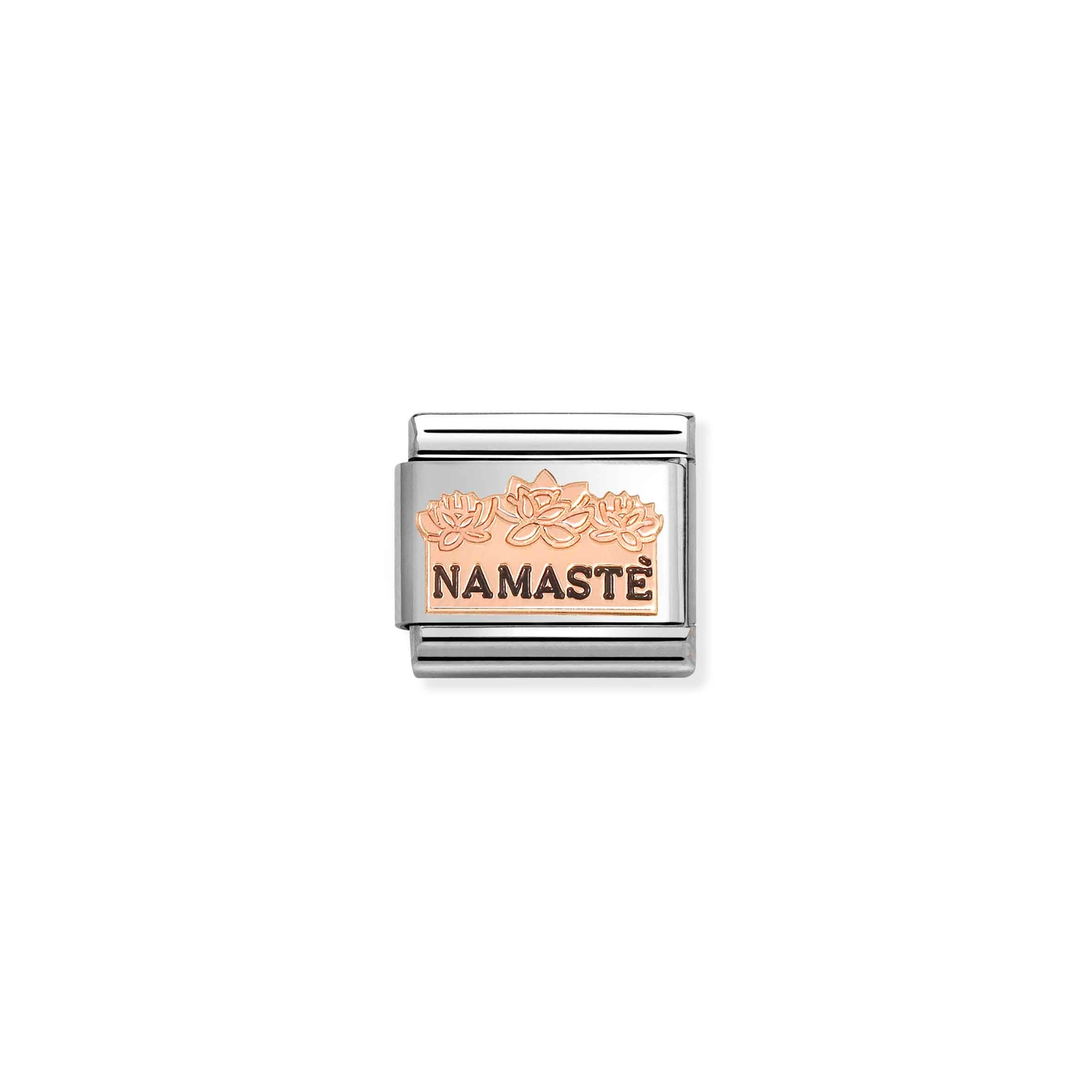 Charm, Composable Link, NAMASTE with Flowers