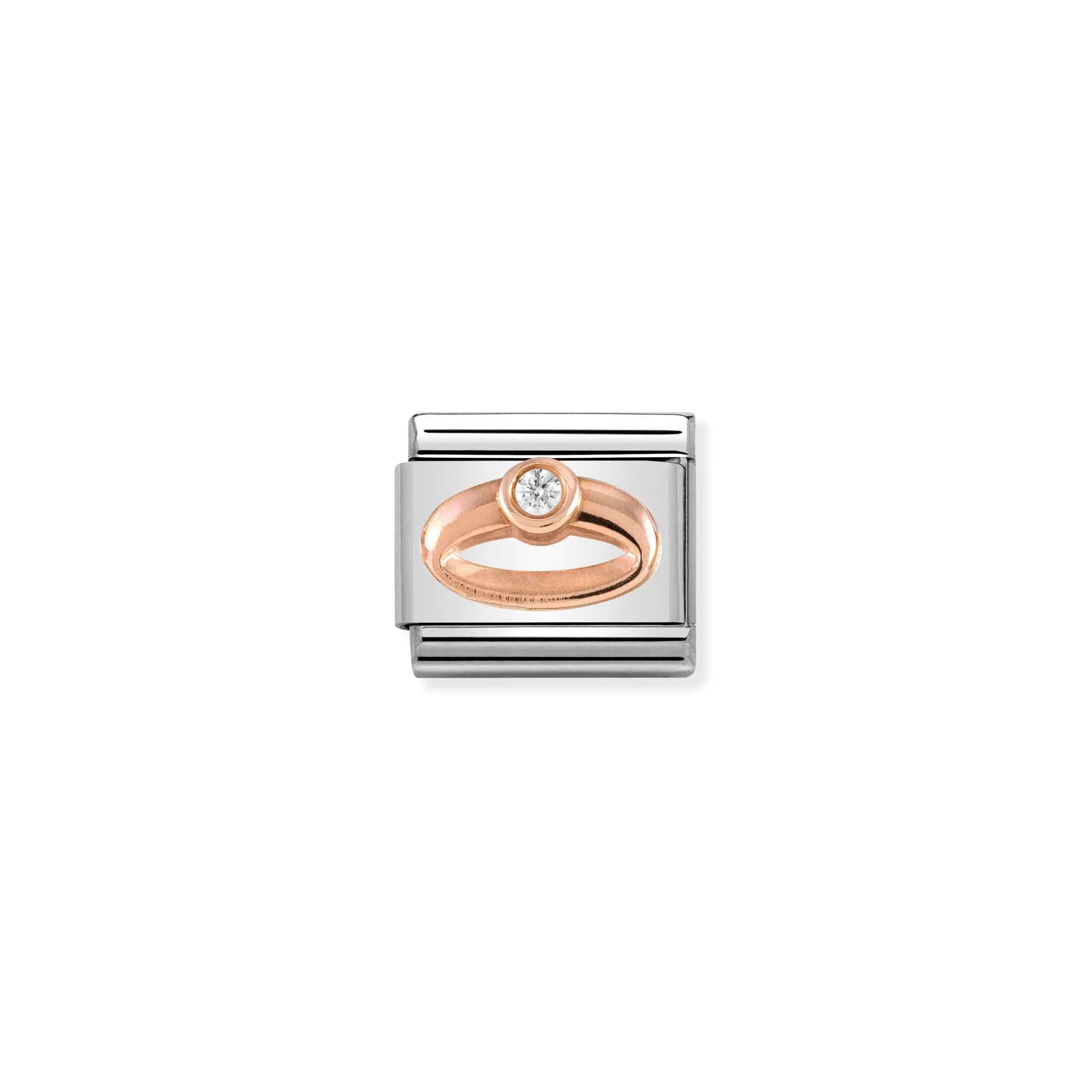 Composable Classic Ring with Stone Link