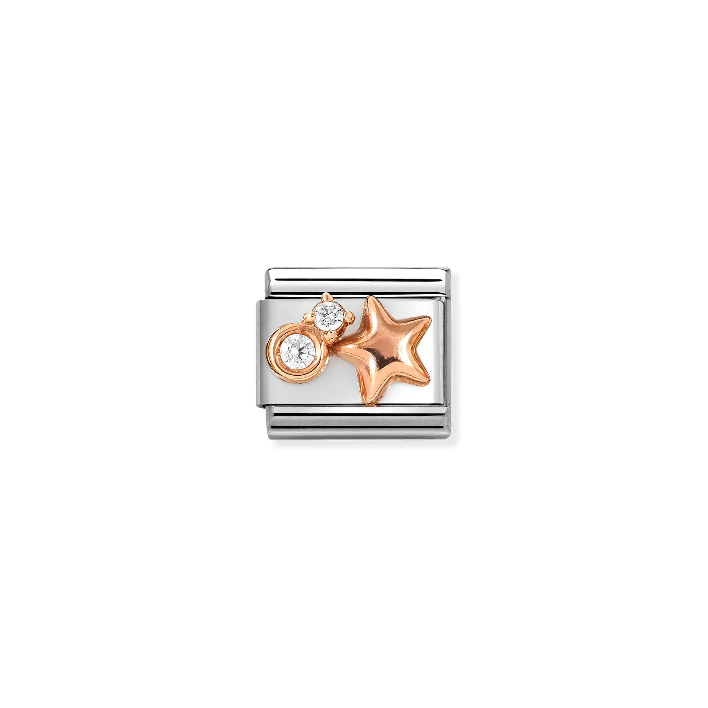 Charm, Composable Link, Star with 2 CZ
