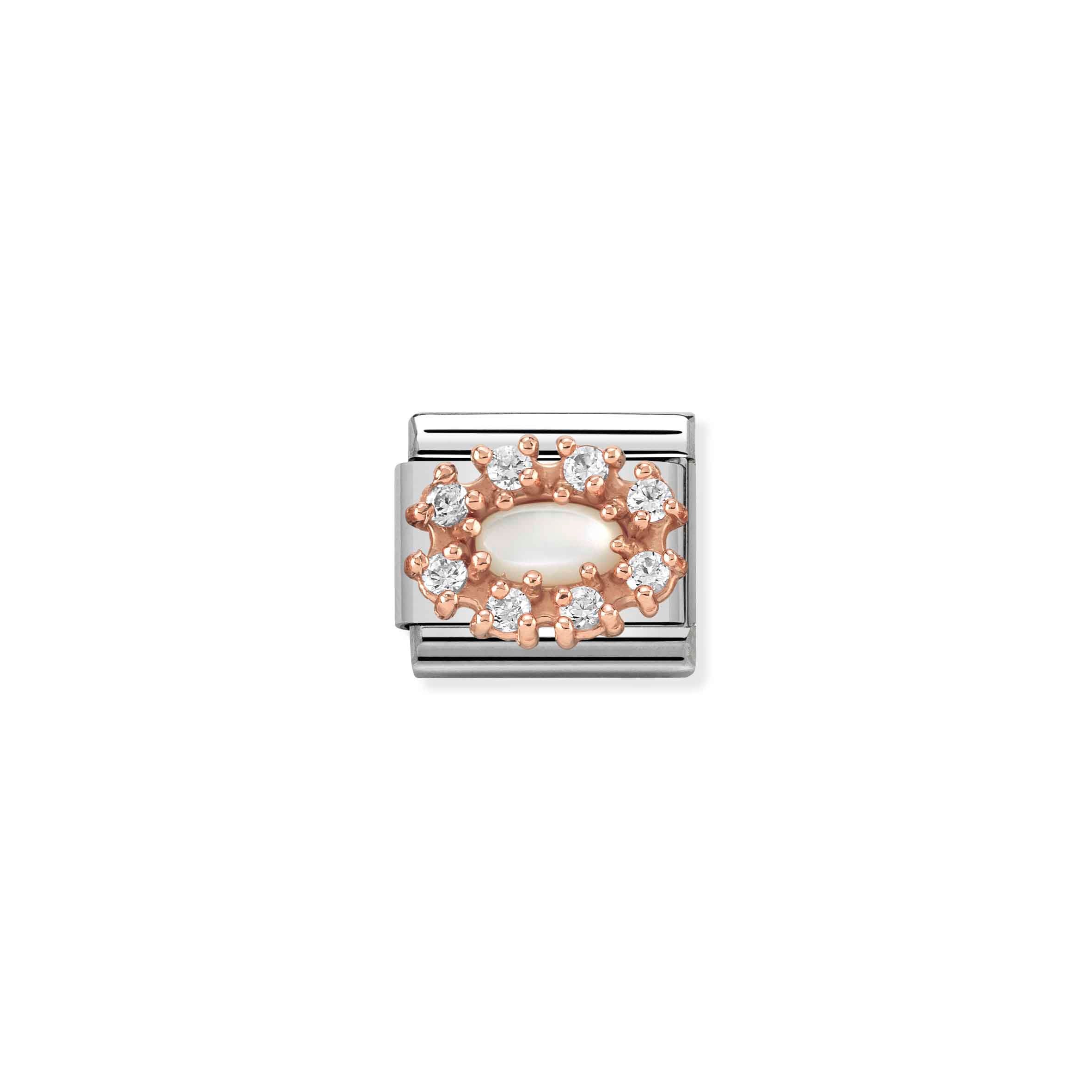 Charm, Composable Link, white Mother of Pearl