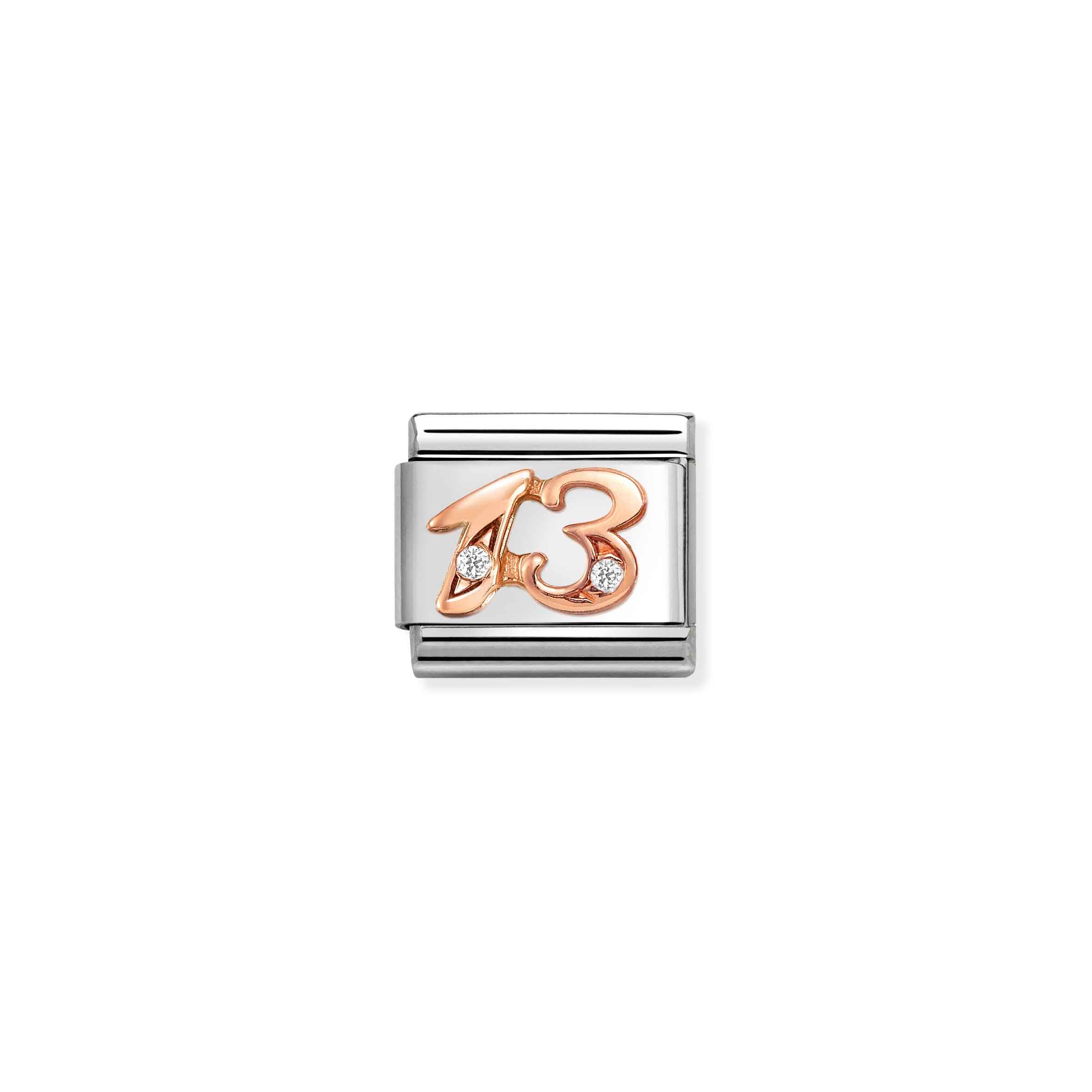 Charm, Composable Link, Number 13 with CZ