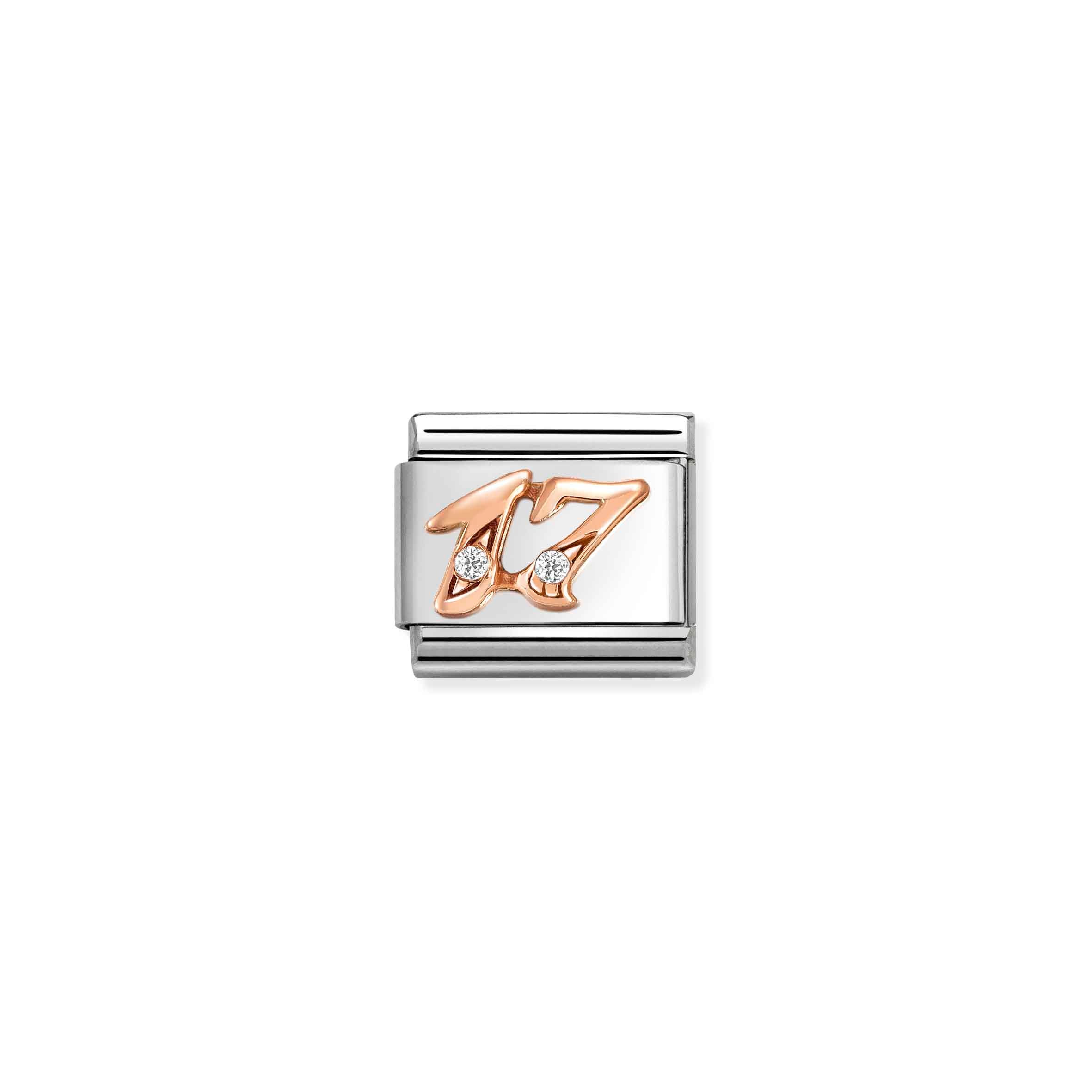 Charm, Composable Link, Number 17 with CZ