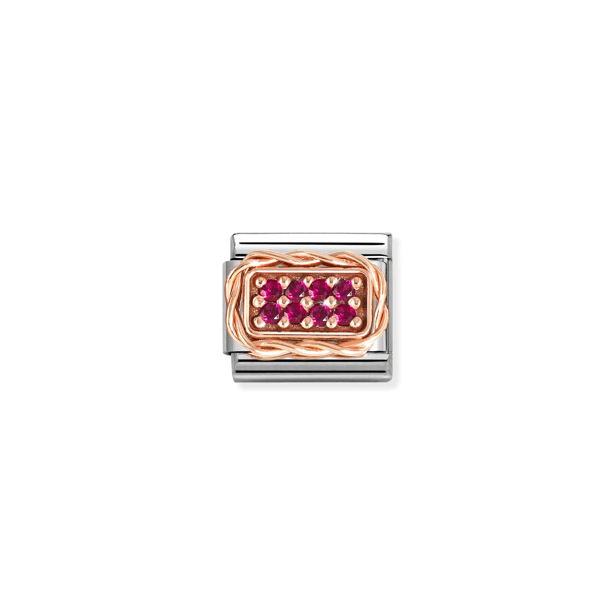 Charm, Composable Link, Pavé, Red stones