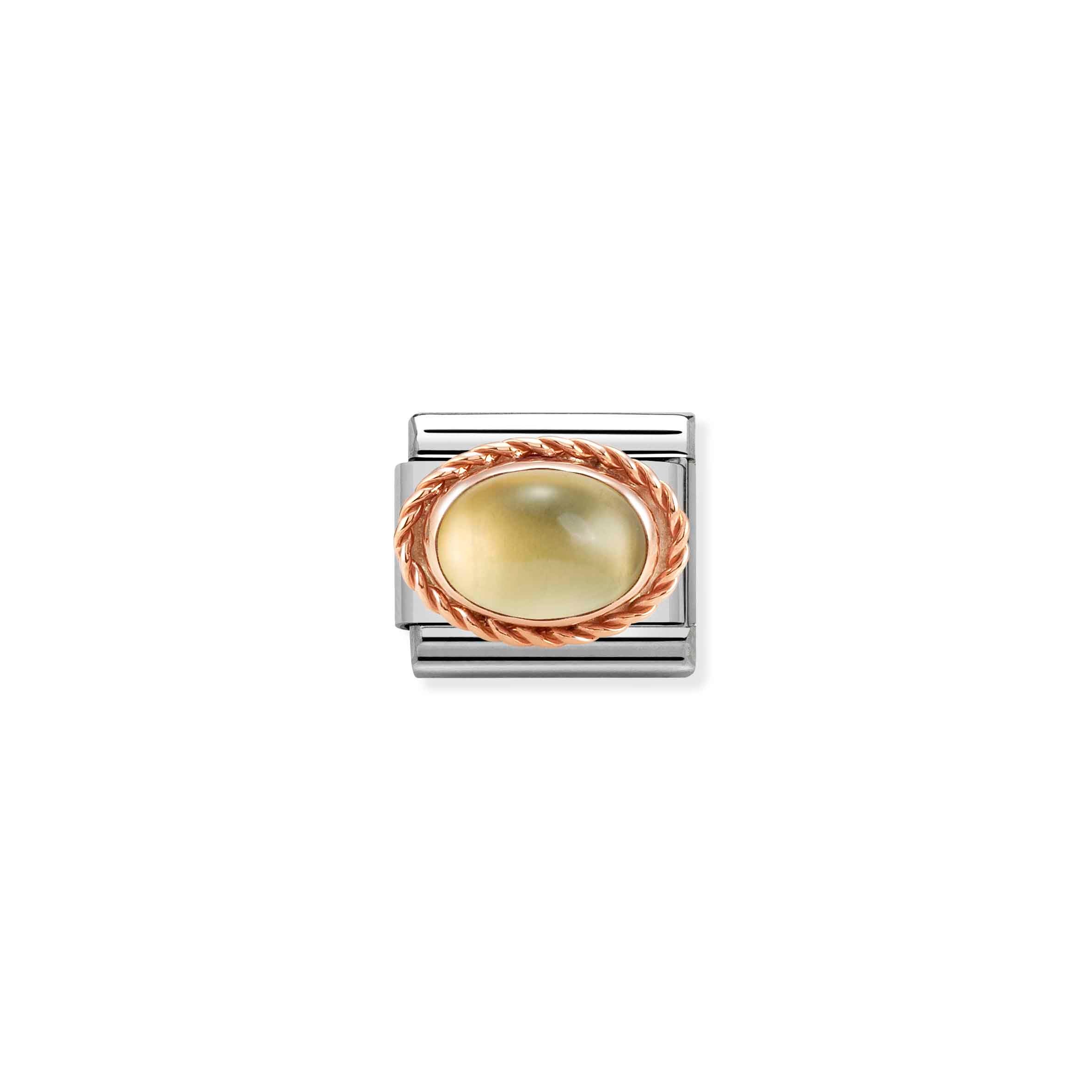 Charm, Composable Link, Rosegold with Citrine