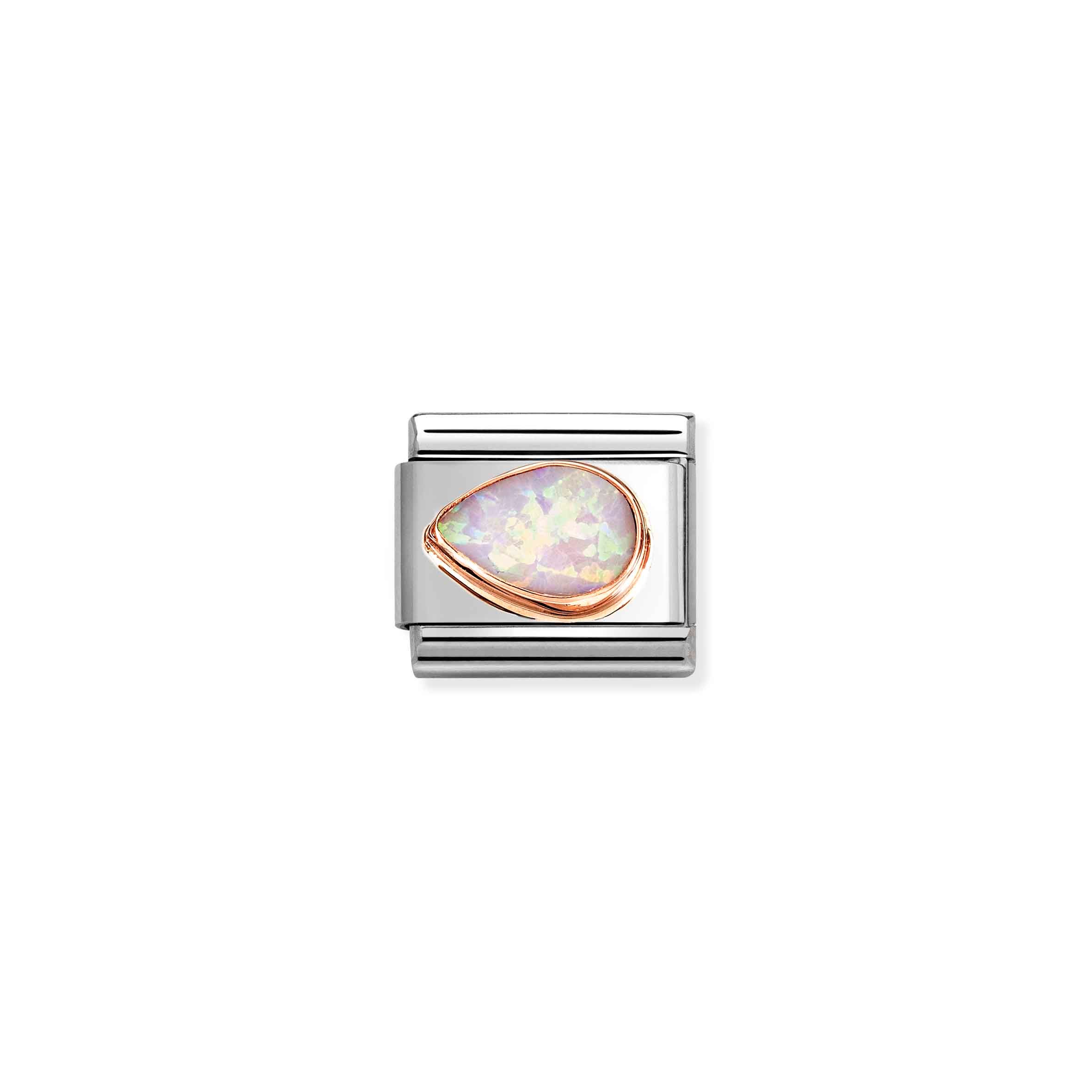 Charm, Composable Link, Pink Opal Drop Left