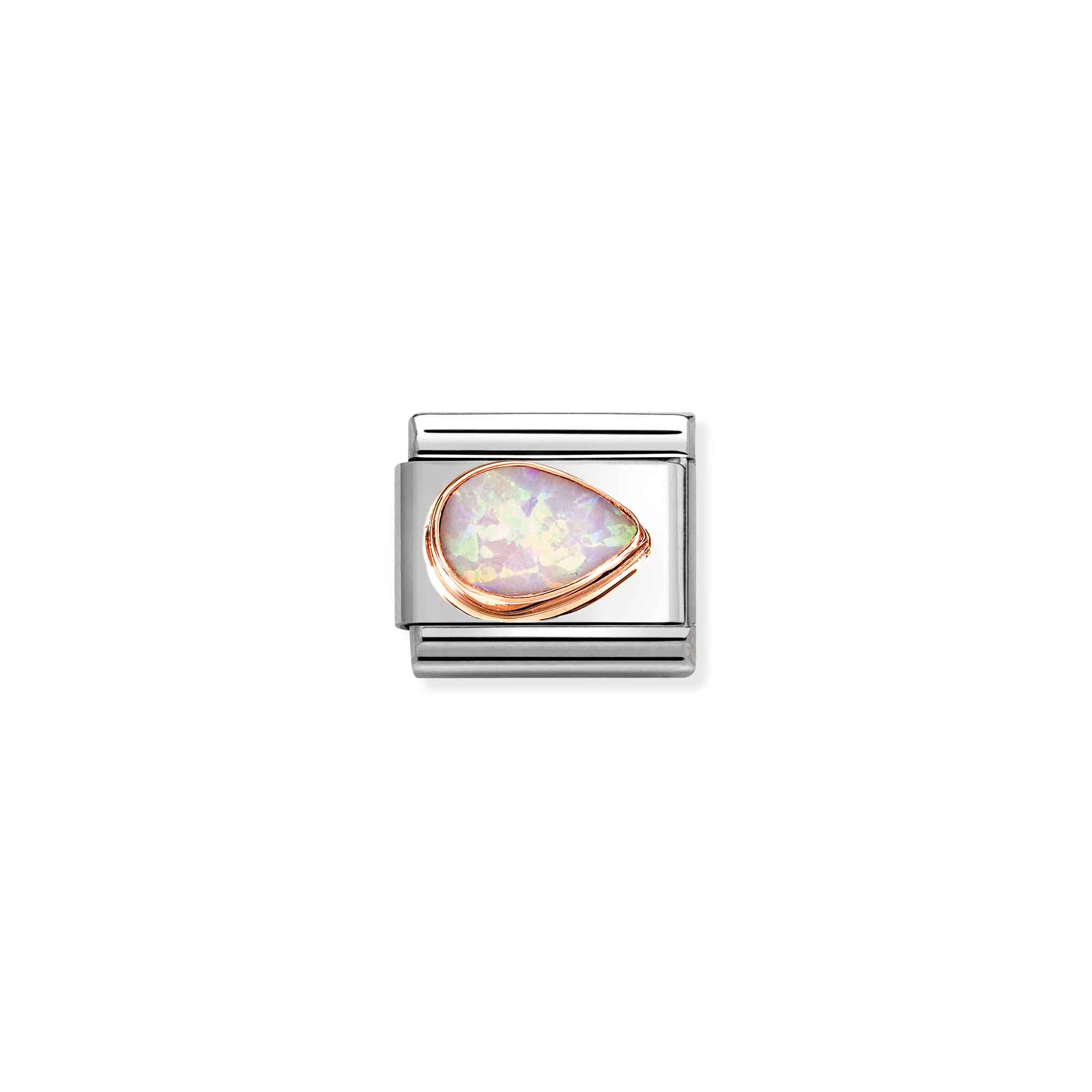 Charm, Composable Link, Pink Opal Drop Right