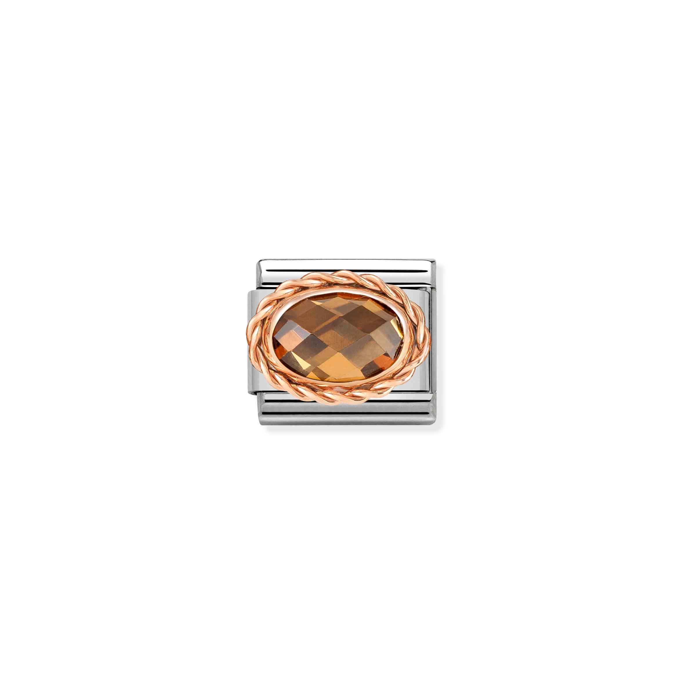 Composable Classic Link rosegold, Smoky stone
