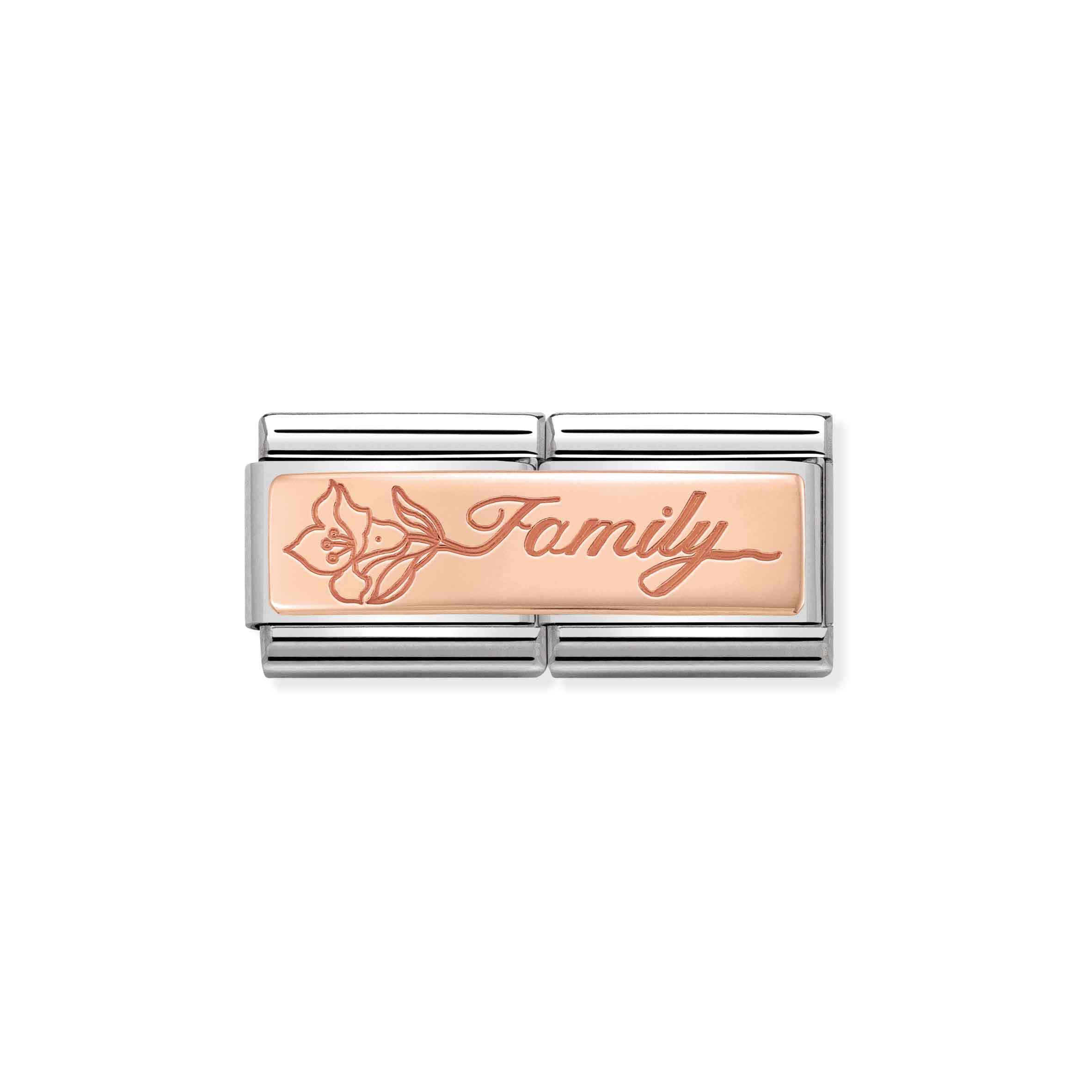 Charm, Composable Double Link, Family with Flower