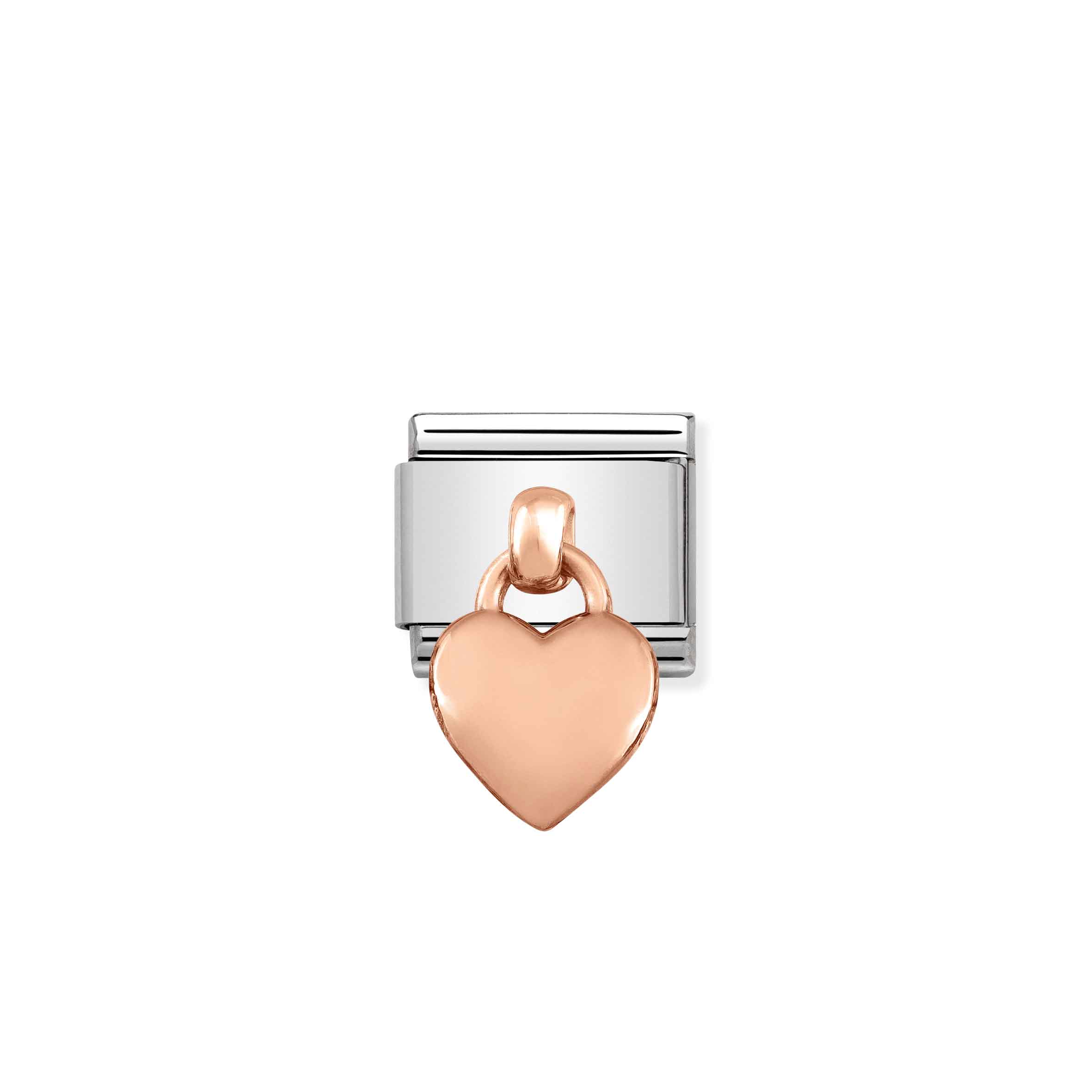 Charm, Composable Link, Rose Gold Heart Pendant
